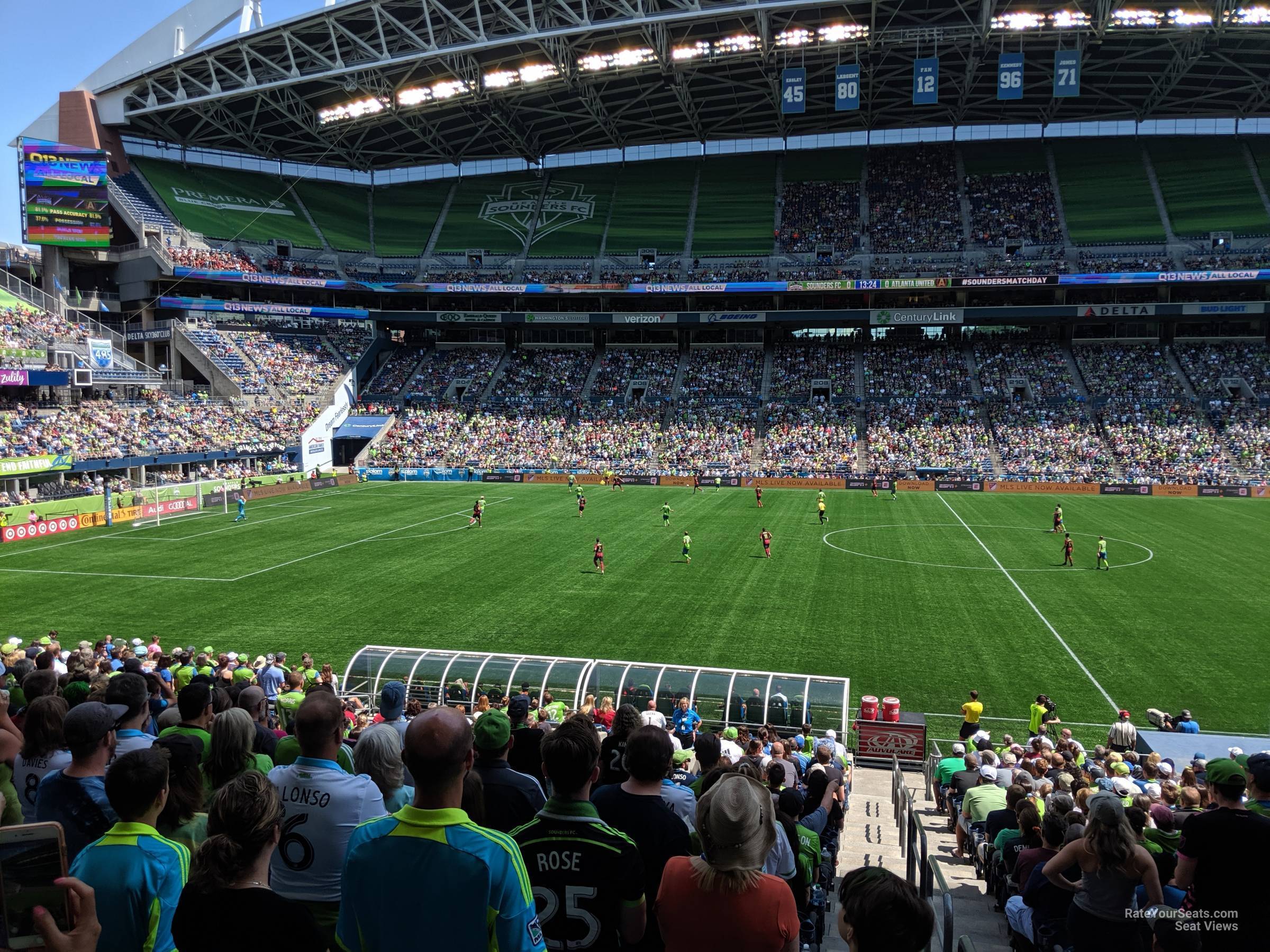 section 136, row z seat view  for soccer - lumen field