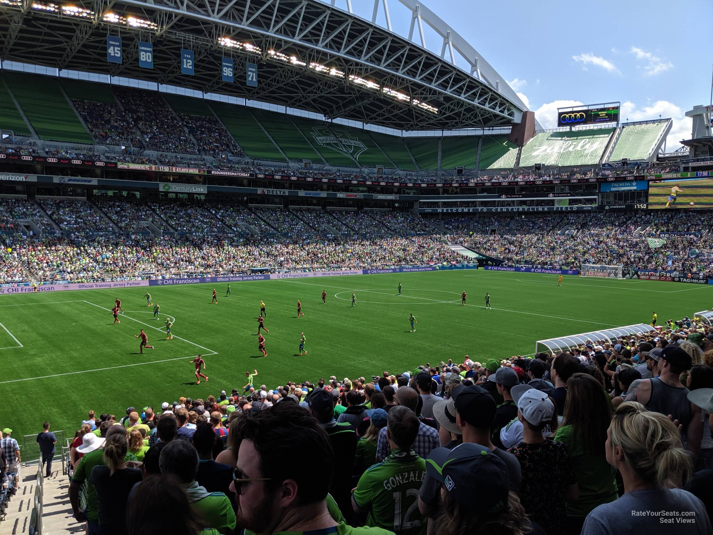 section 139, row z seat view  for soccer - lumen field