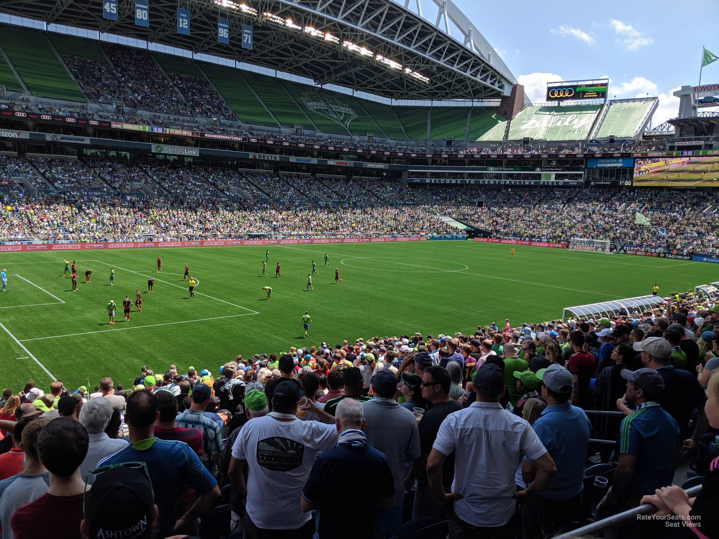 section 140, row z seat view  for soccer - lumen field