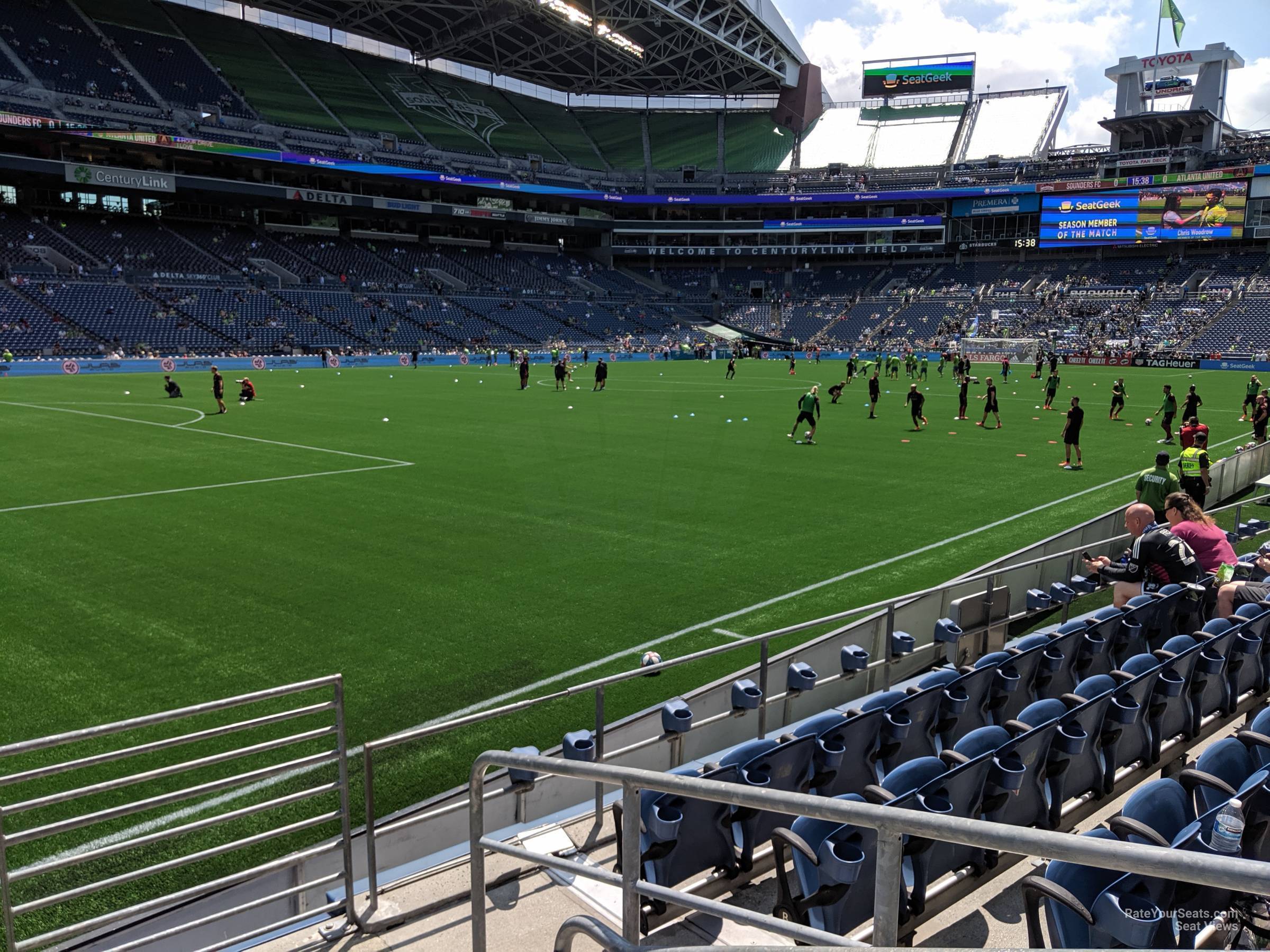 section 140, row e seat view  for soccer - lumen field