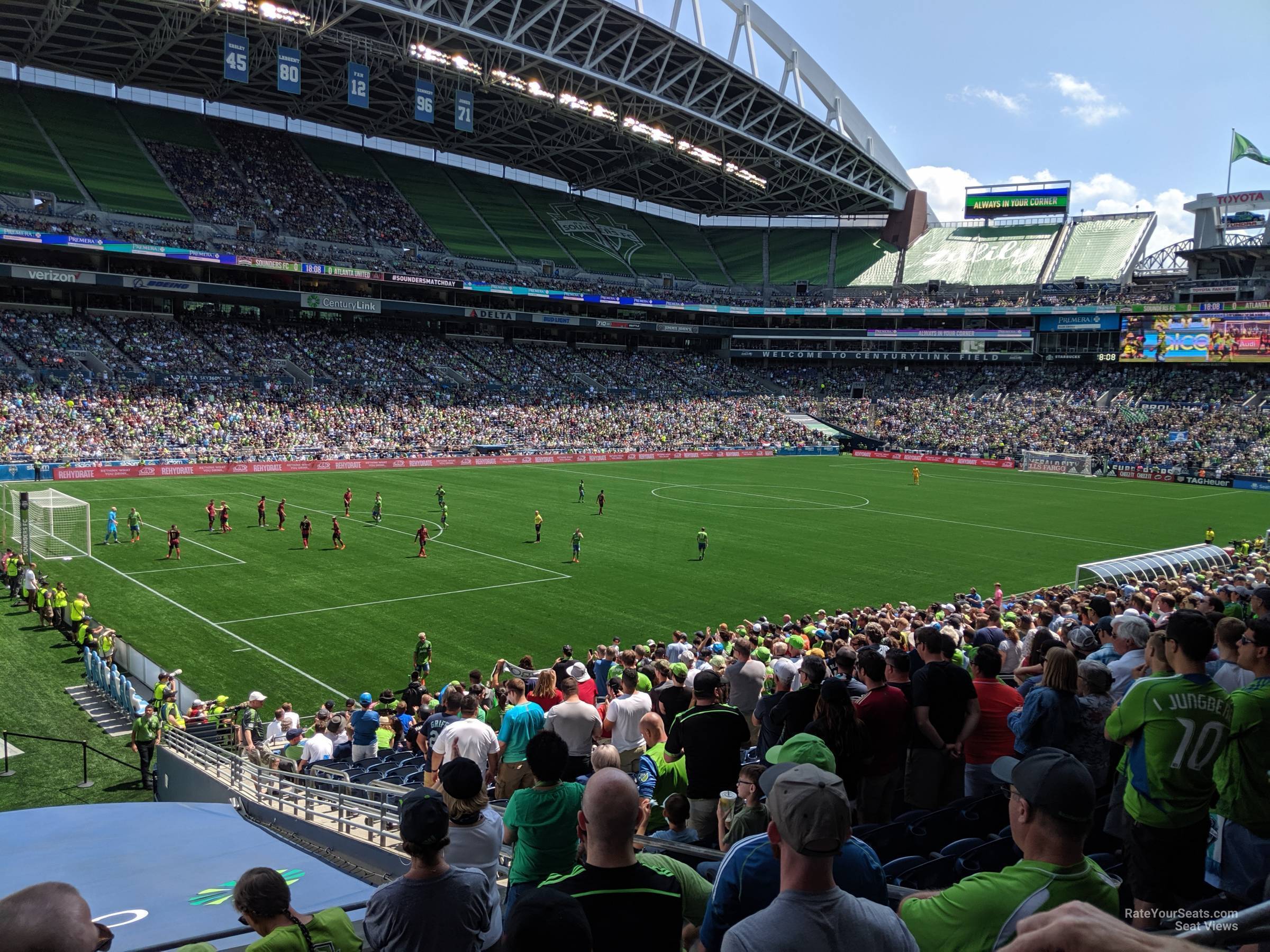 section 141, row z seat view  for soccer - lumen field