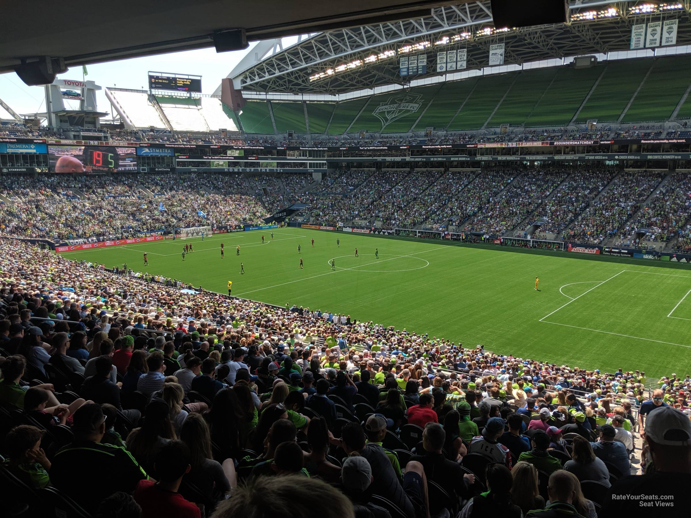 section 205, row y seat view  for soccer - lumen field