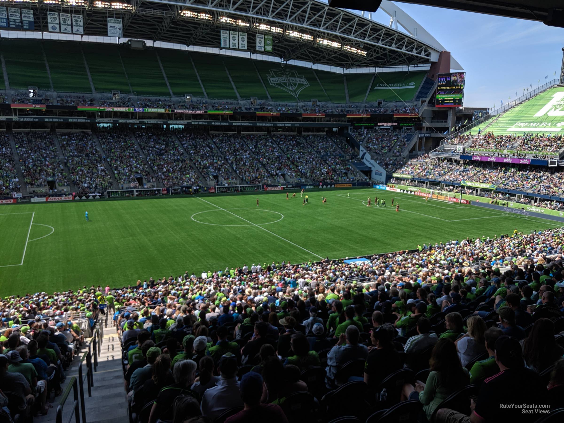 section 211, row x seat view  for soccer - lumen field