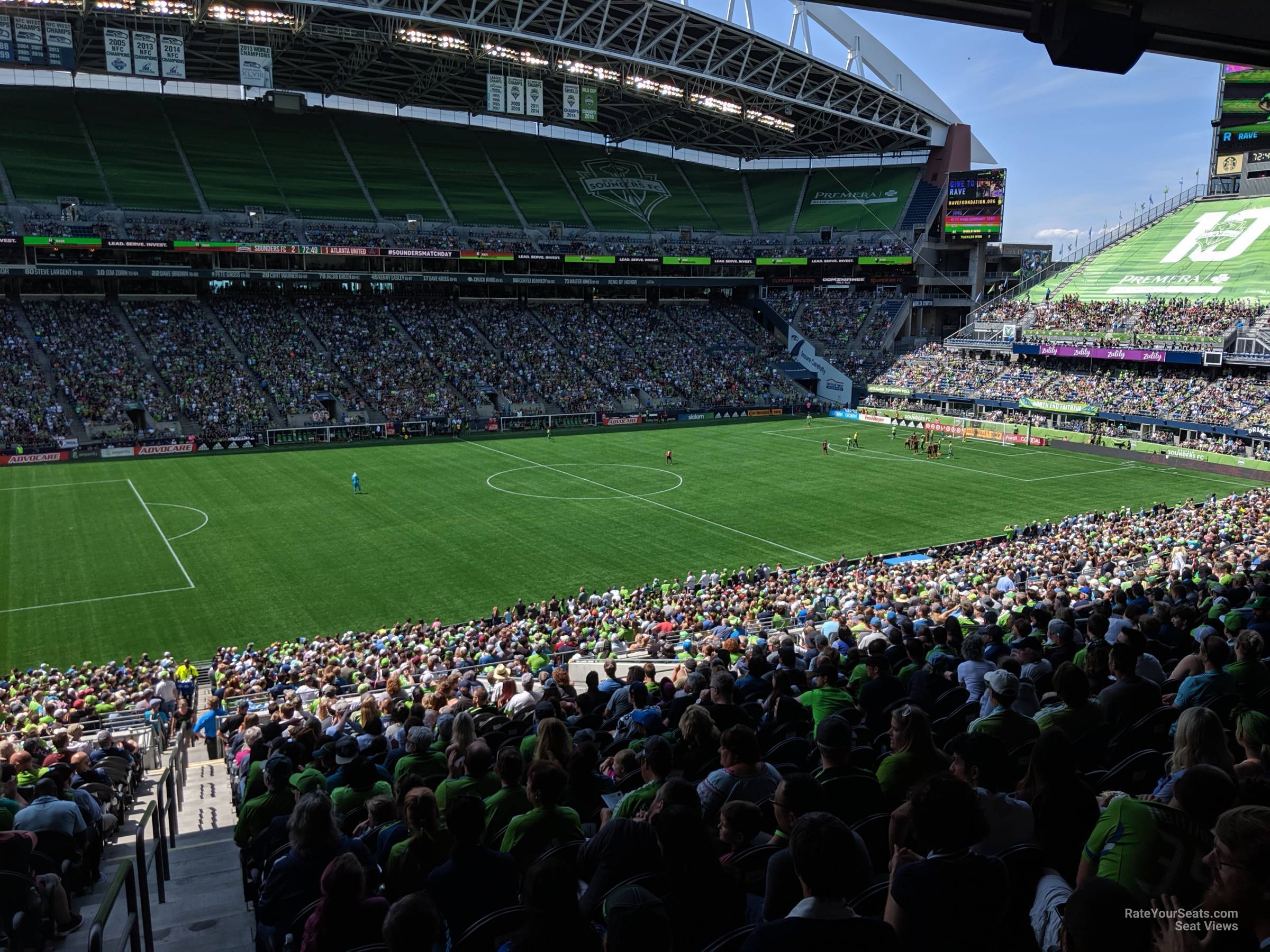 section 212, row x seat view  for soccer - lumen field