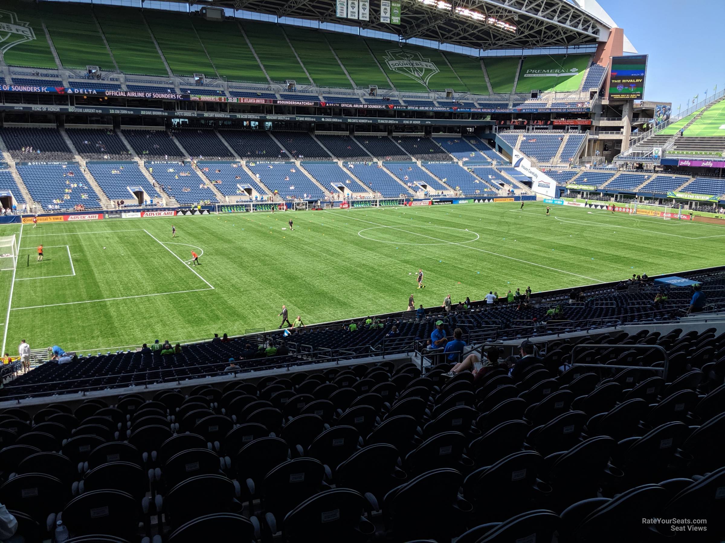 section 213, row n seat view  for soccer - lumen field