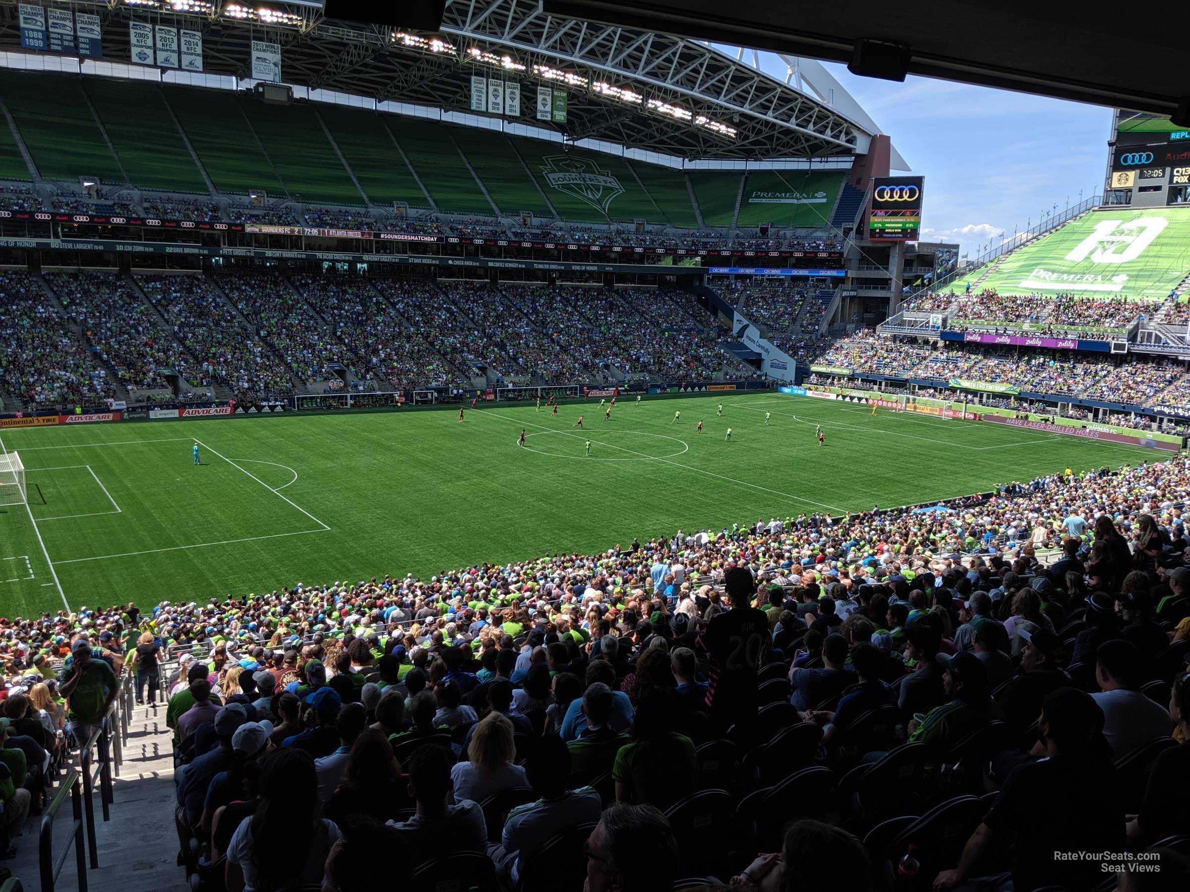 section 213, row y seat view  for soccer - lumen field