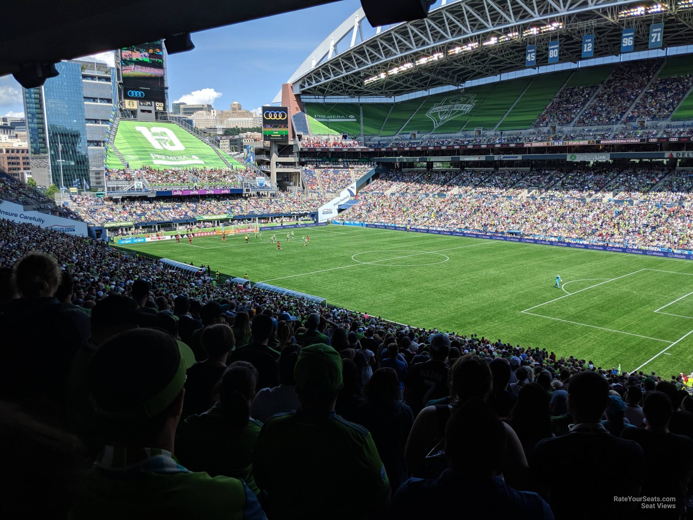 section 230, row a2 seat view  for soccer - lumen field