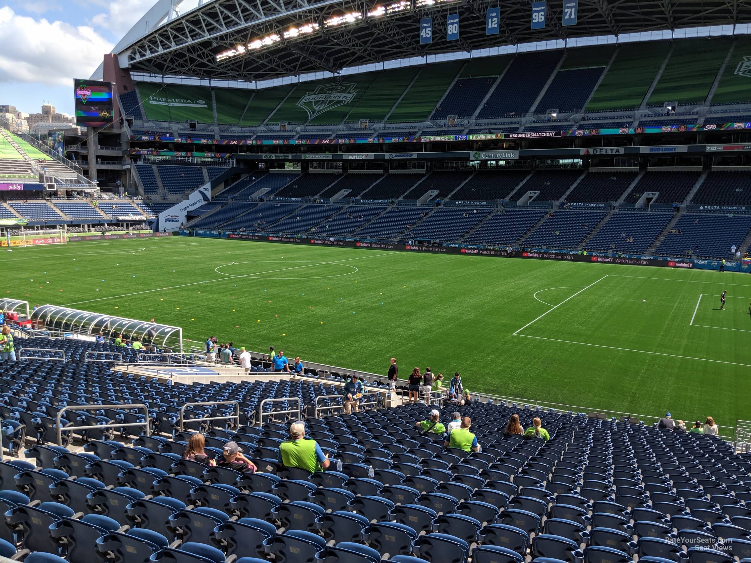section 231, row b seat view  for soccer - lumen field