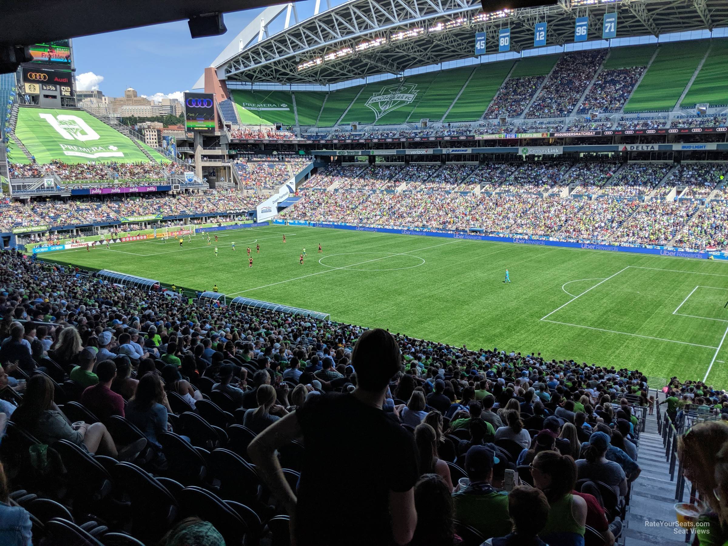 section 231, row x seat view  for soccer - lumen field