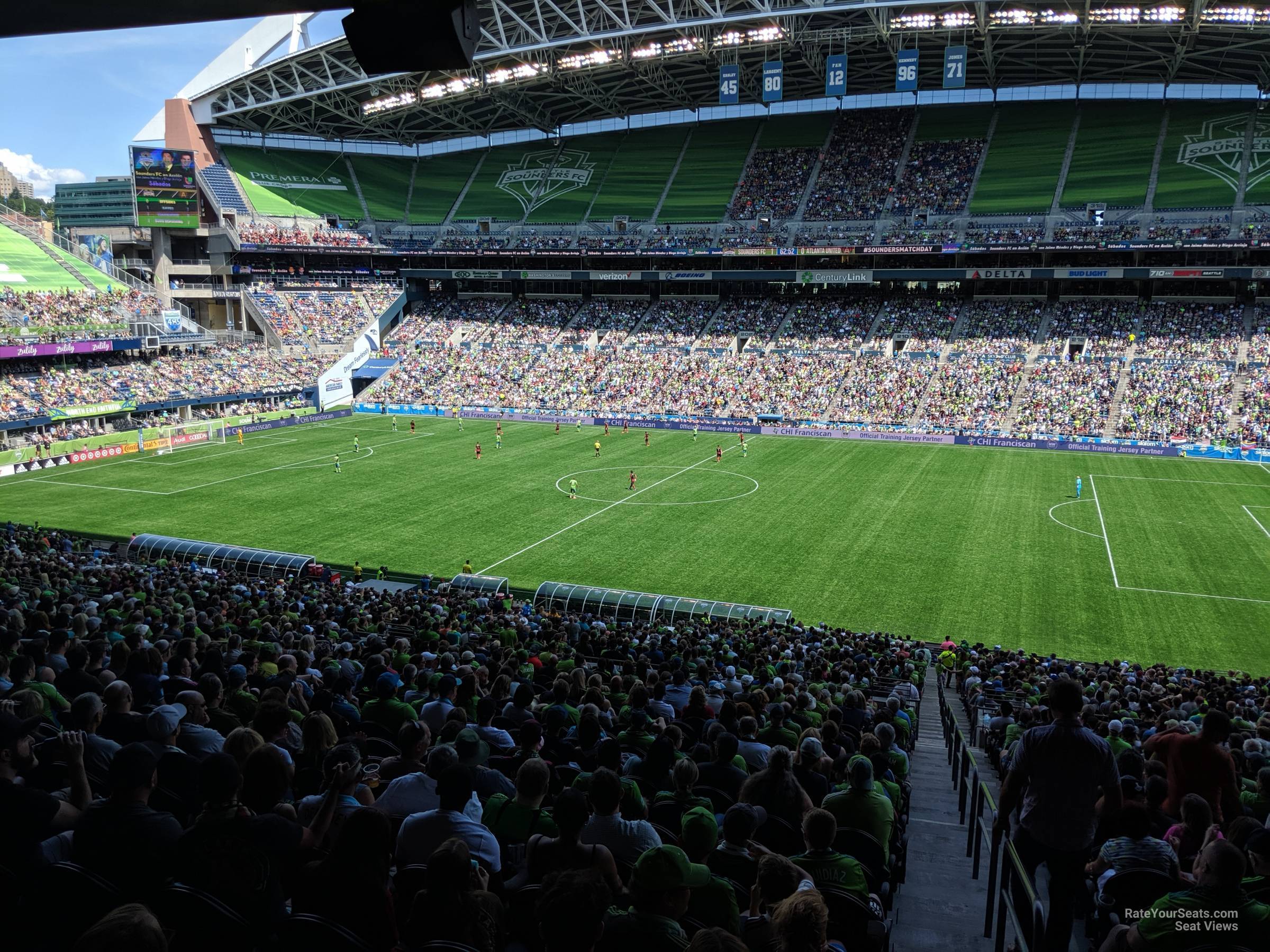 section 233, row x seat view  for soccer - lumen field