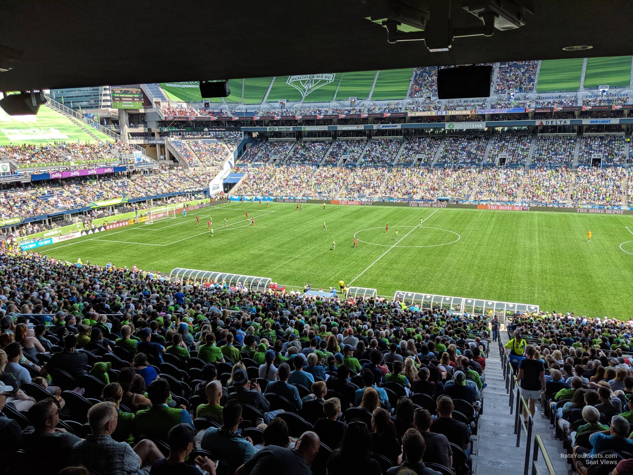 section 234, row a2 seat view  for soccer - lumen field