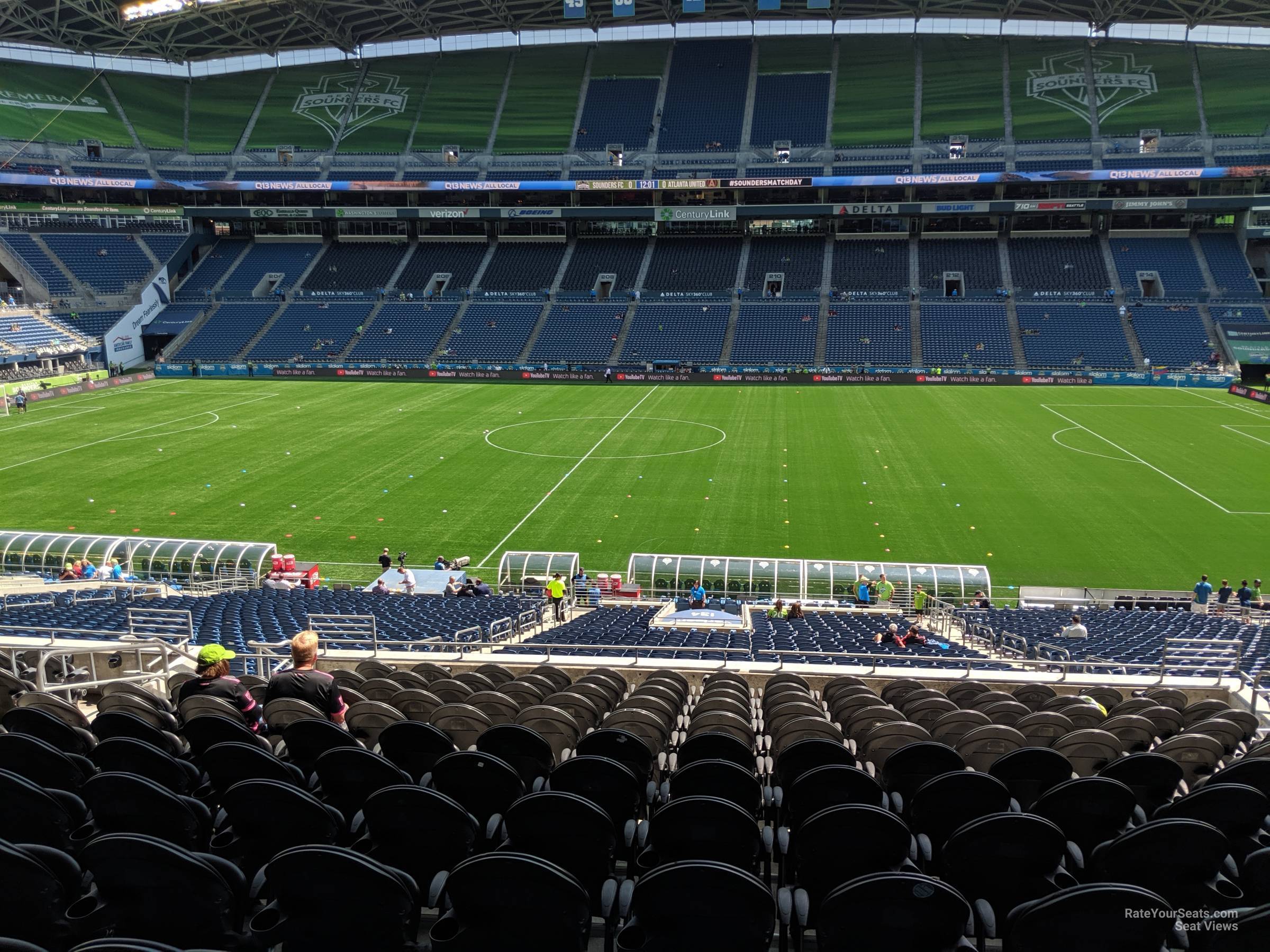 section 234, row n seat view  for soccer - lumen field