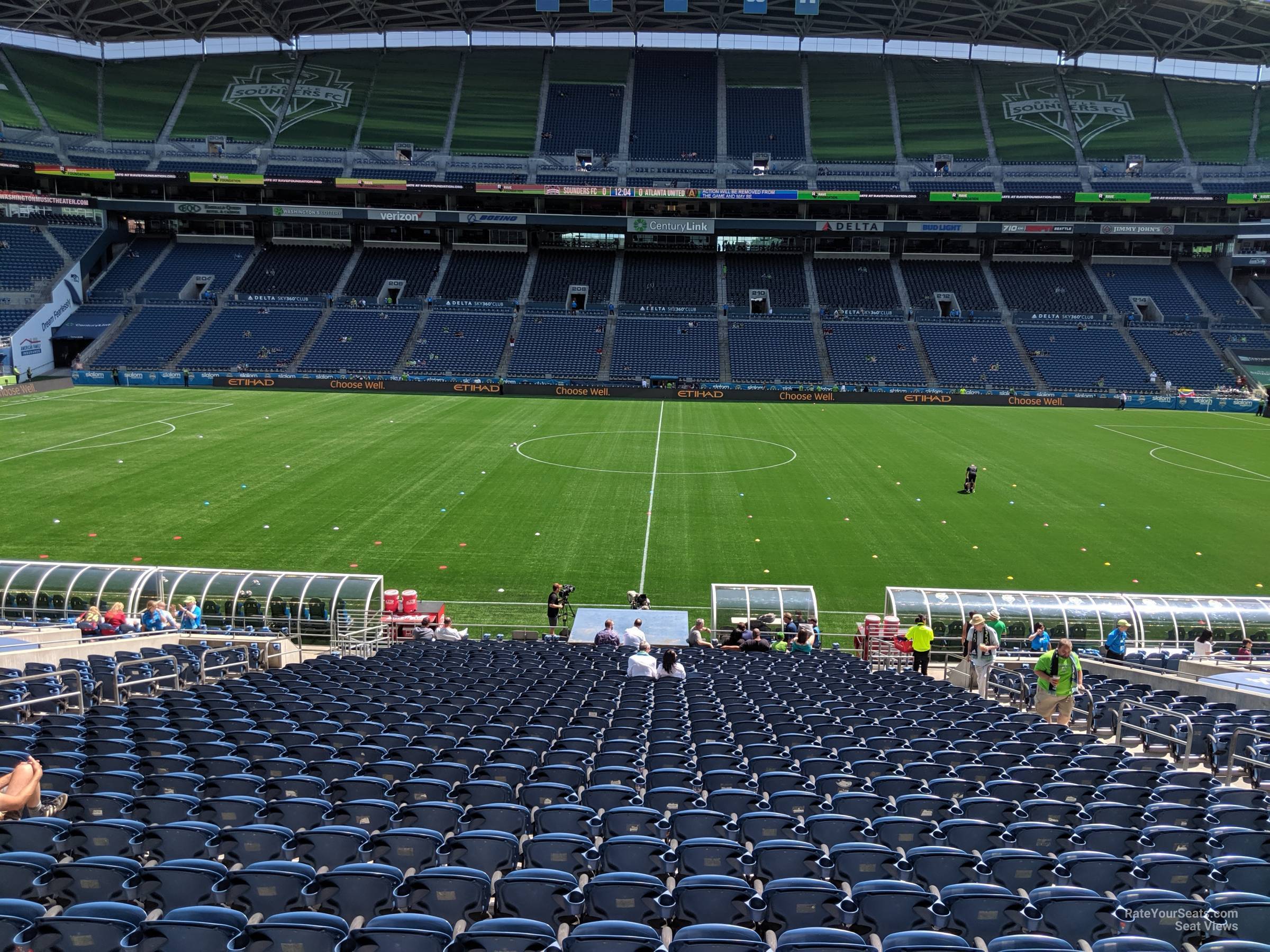 section 235, row b seat view  for soccer - lumen field
