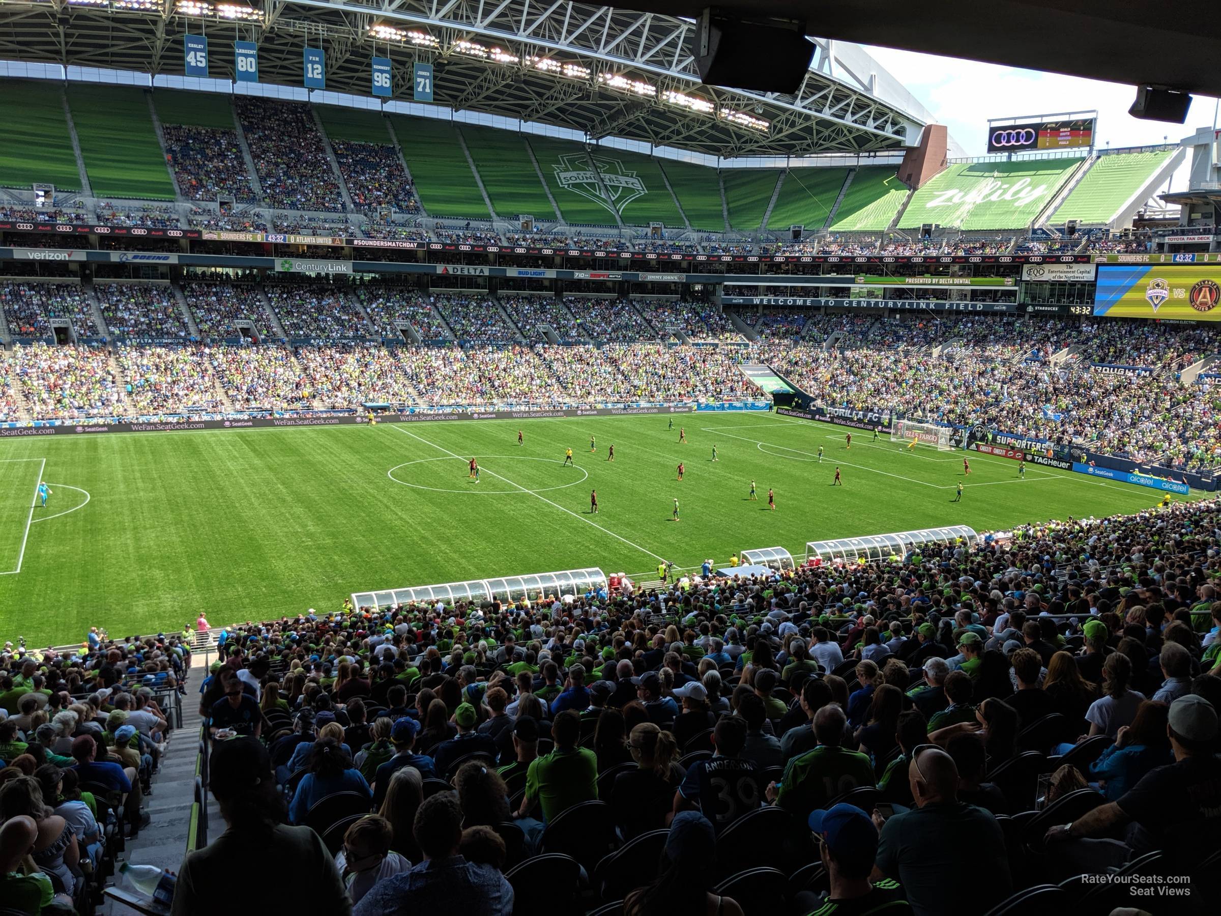 section 237, row x seat view  for soccer - lumen field