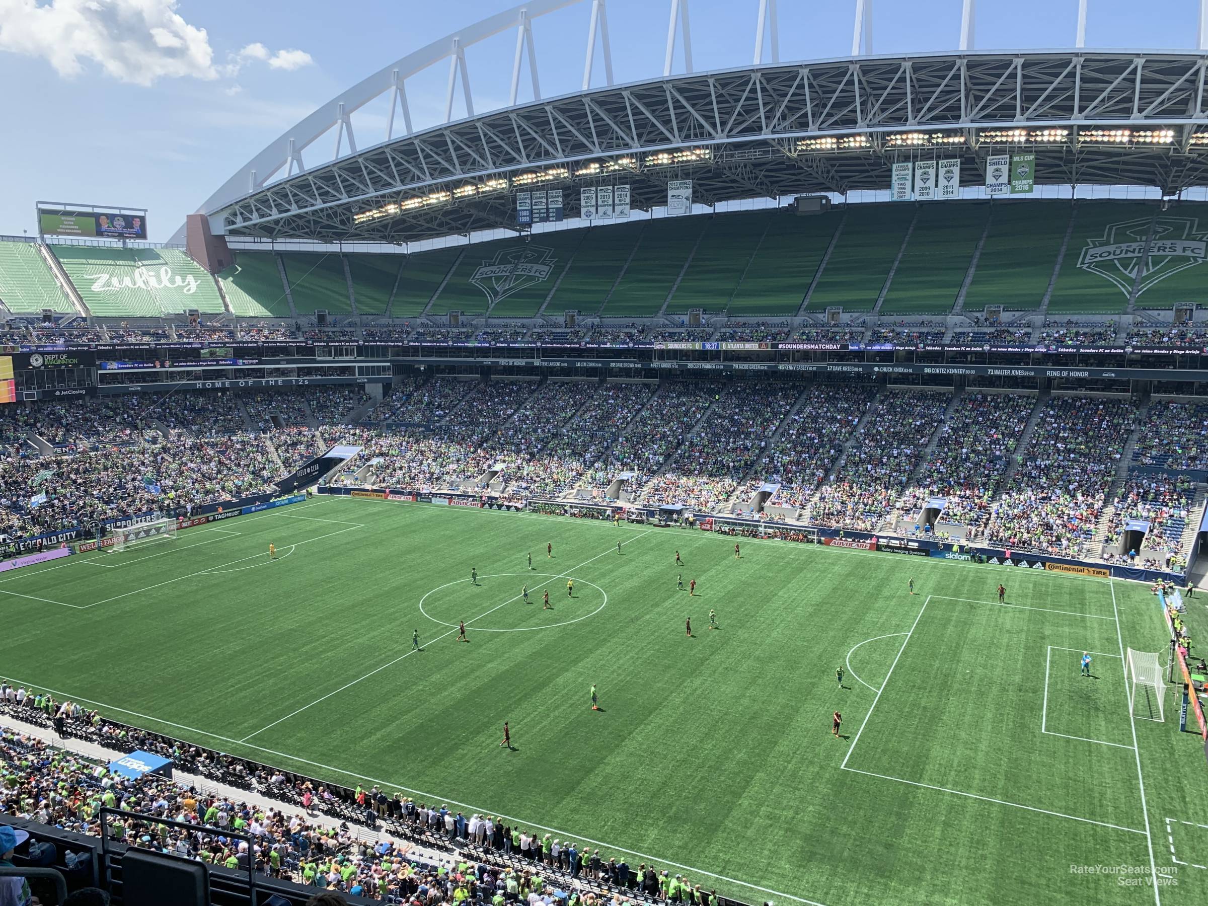 section 305, row e seat view  for soccer - lumen field