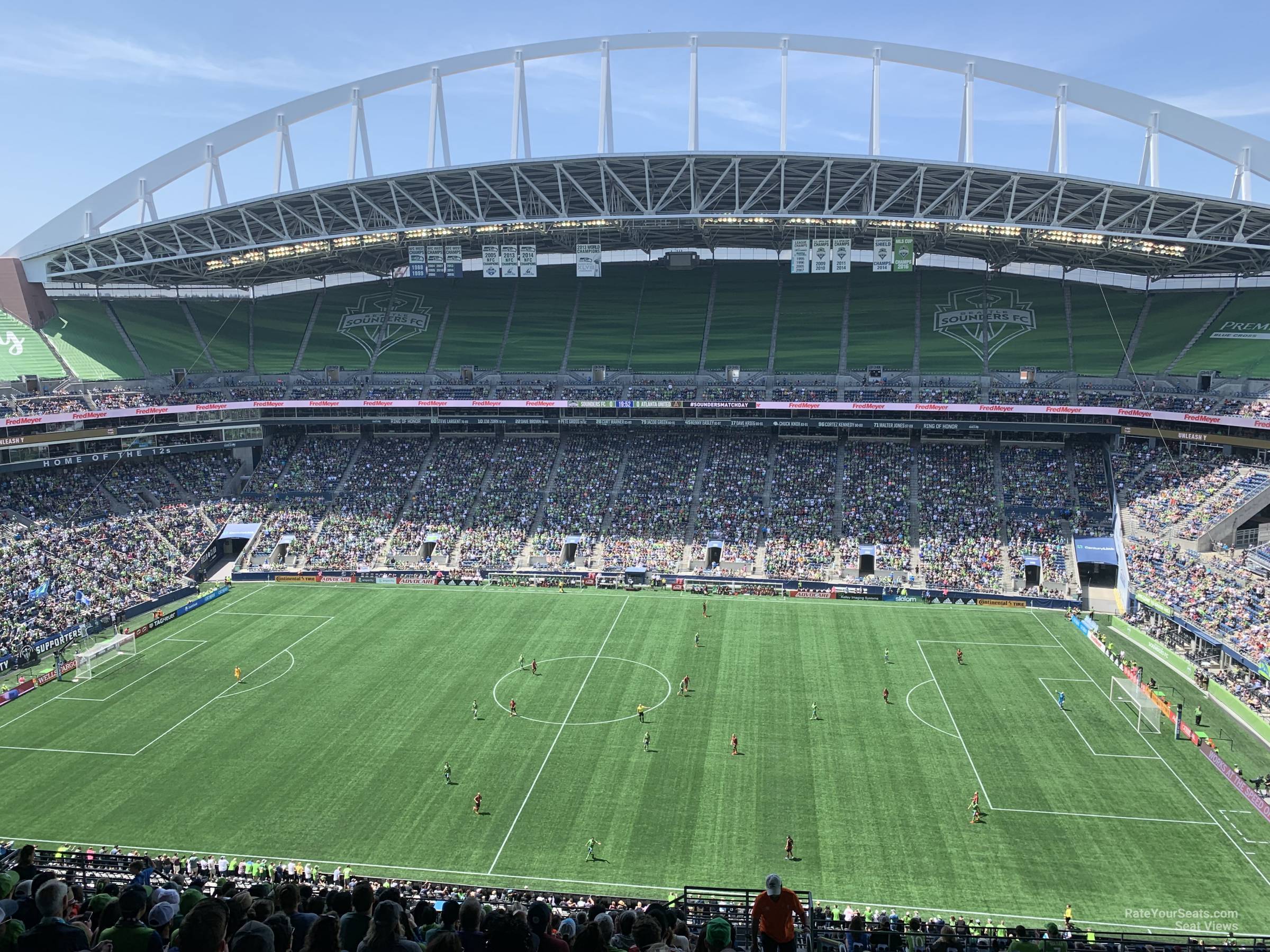 section 308, row x seat view  for soccer - lumen field