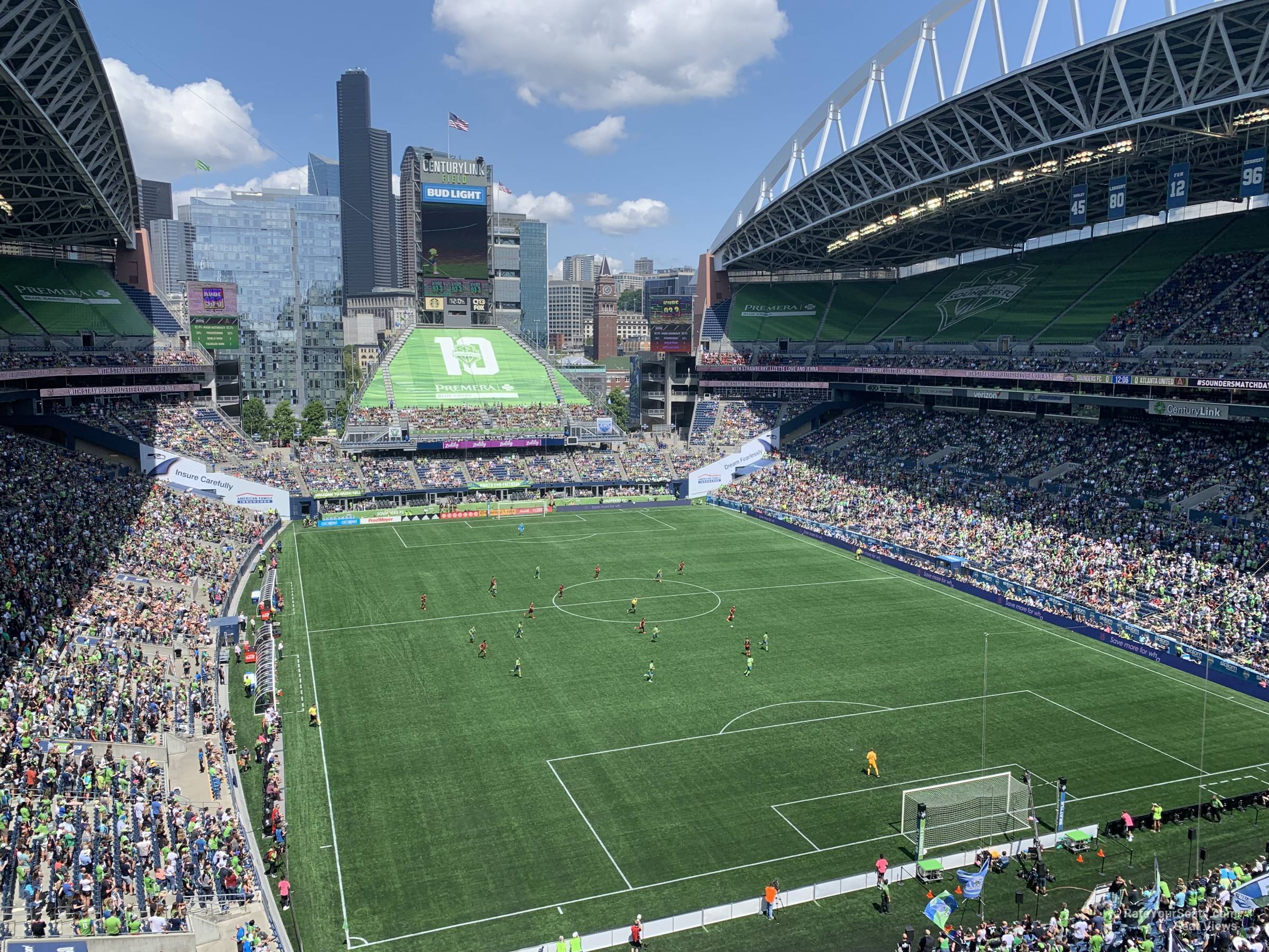 section 325, row e seat view  for soccer - lumen field