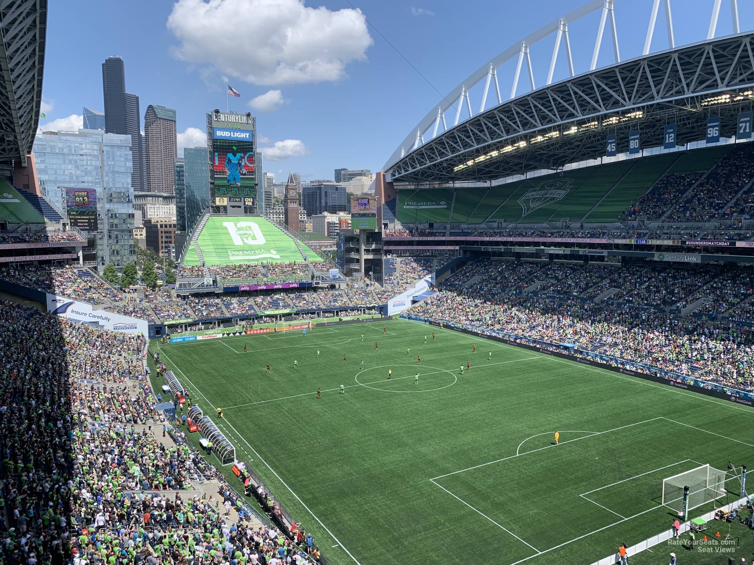 section 327, row e seat view  for soccer - lumen field