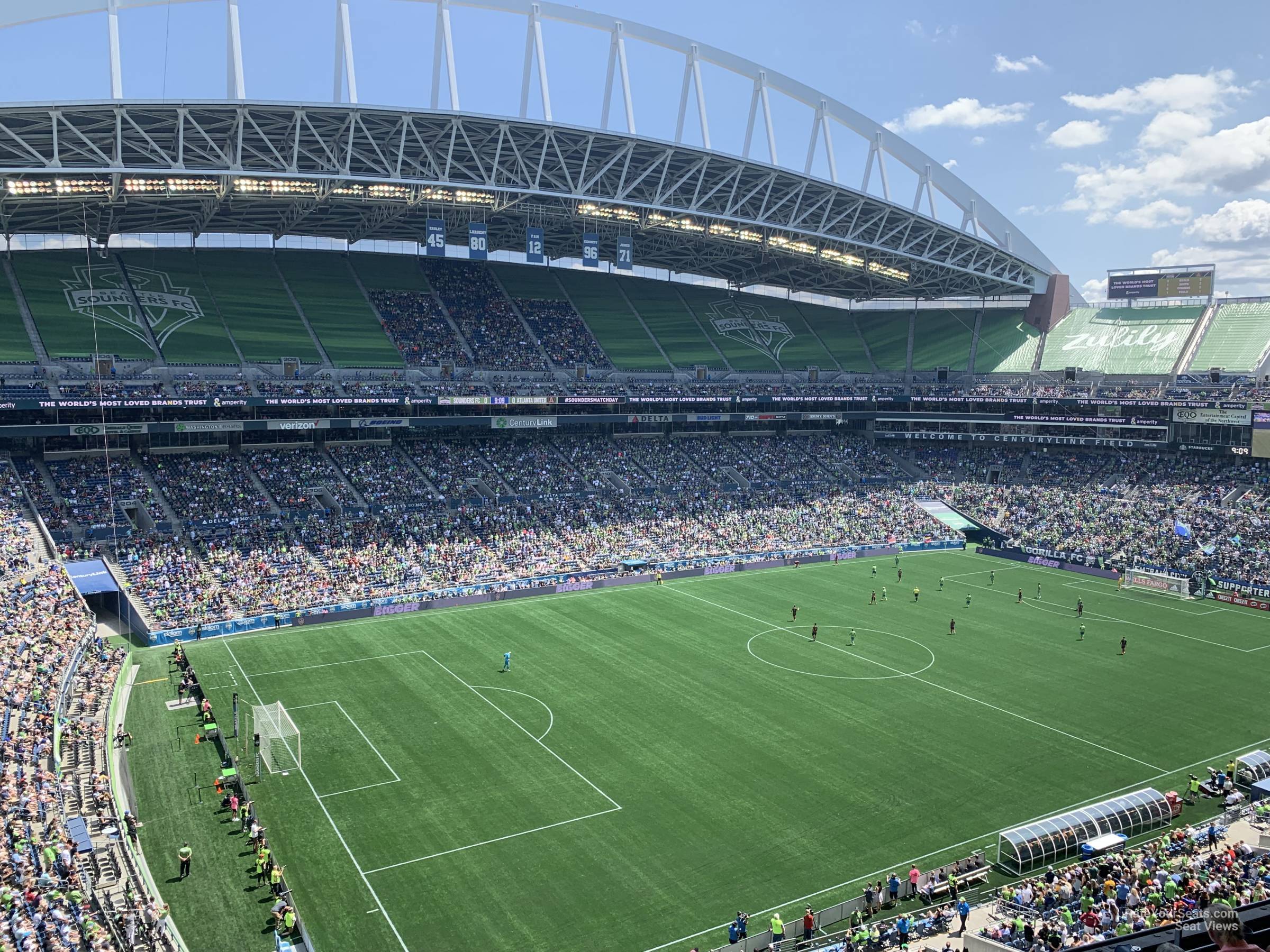section 342, row g seat view  for soccer - lumen field