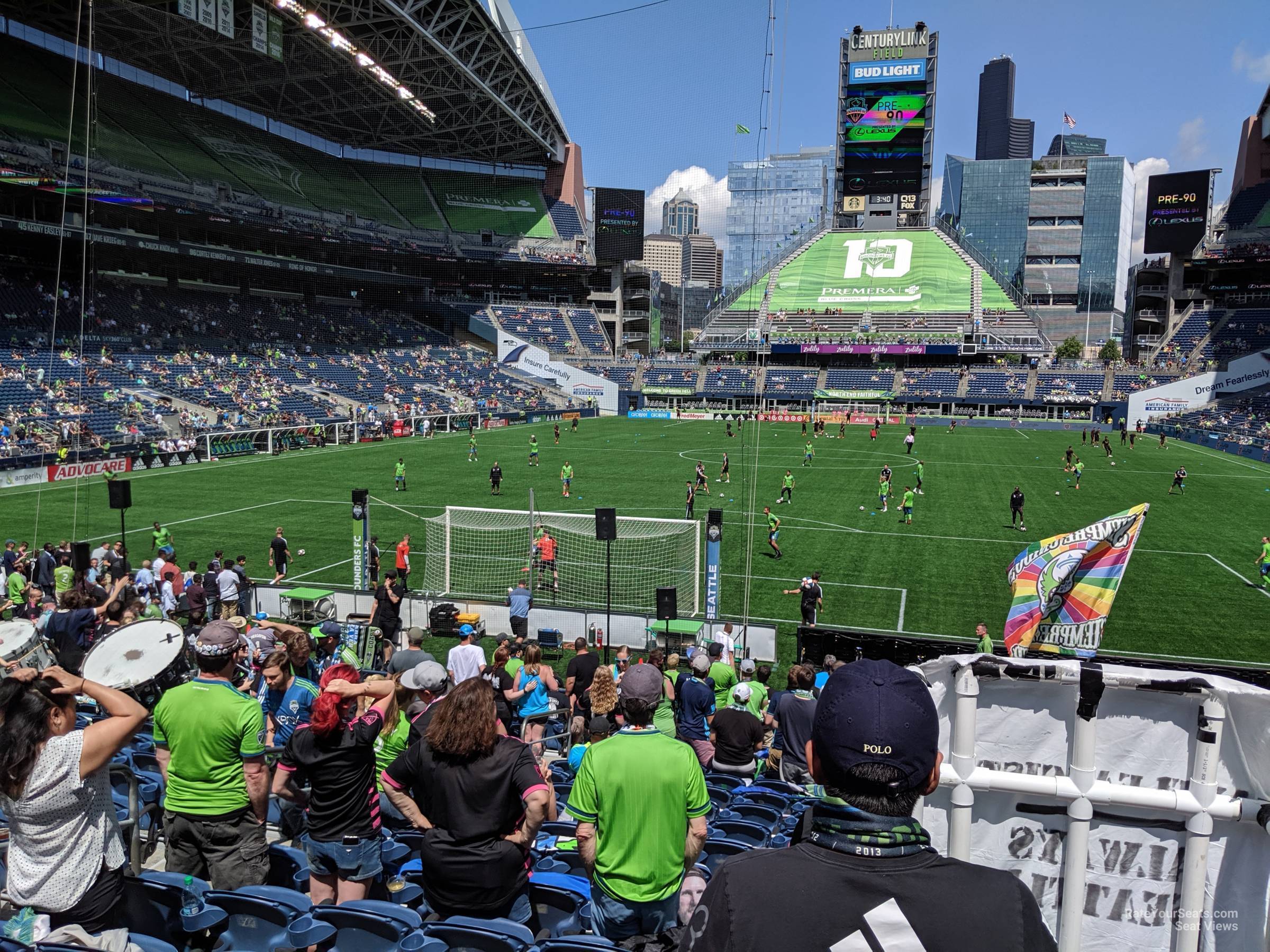 emerald city supporters seat view  for soccer - lumen field