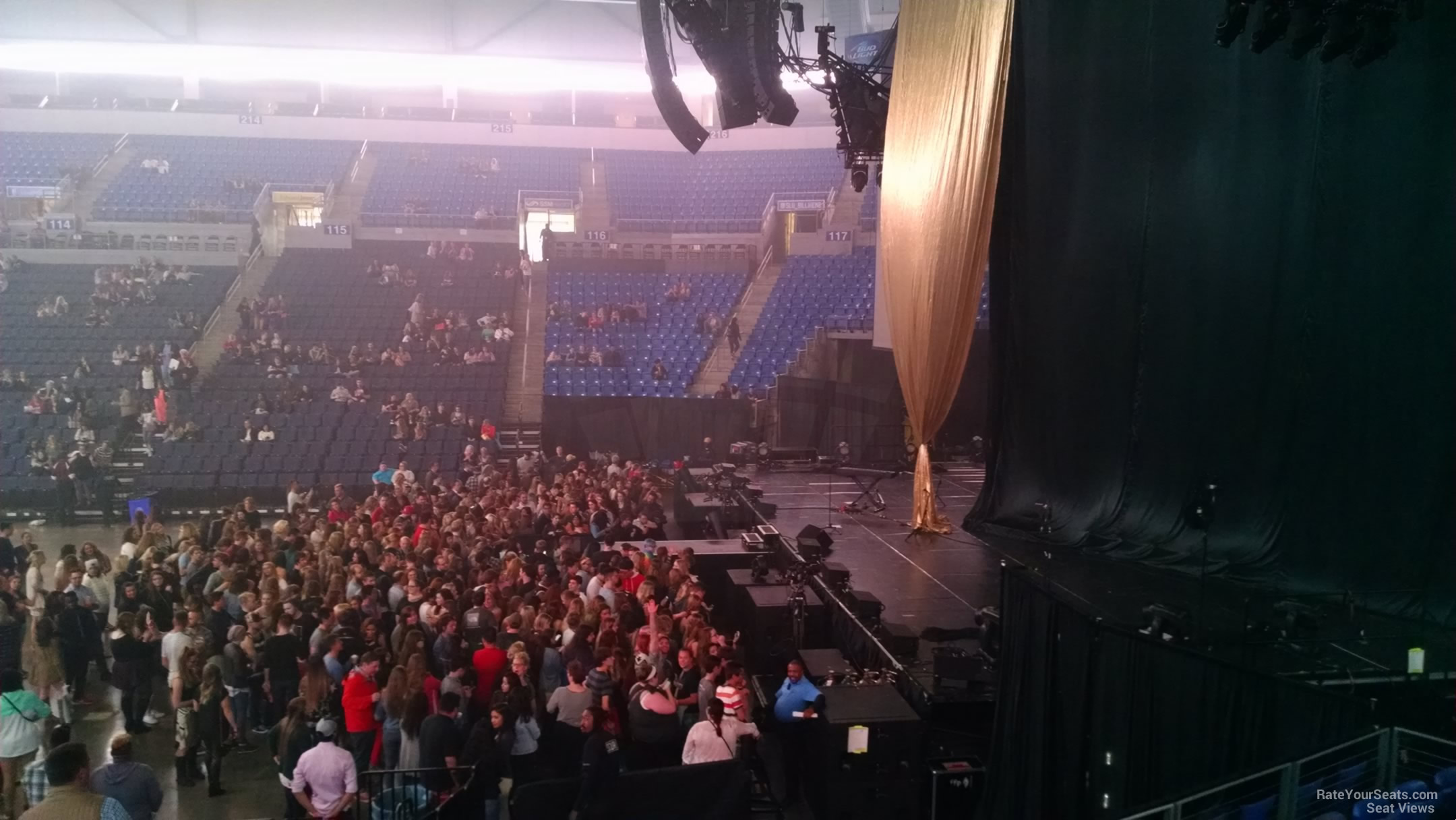 section 102, row n seat view  for concert - chaifetz arena