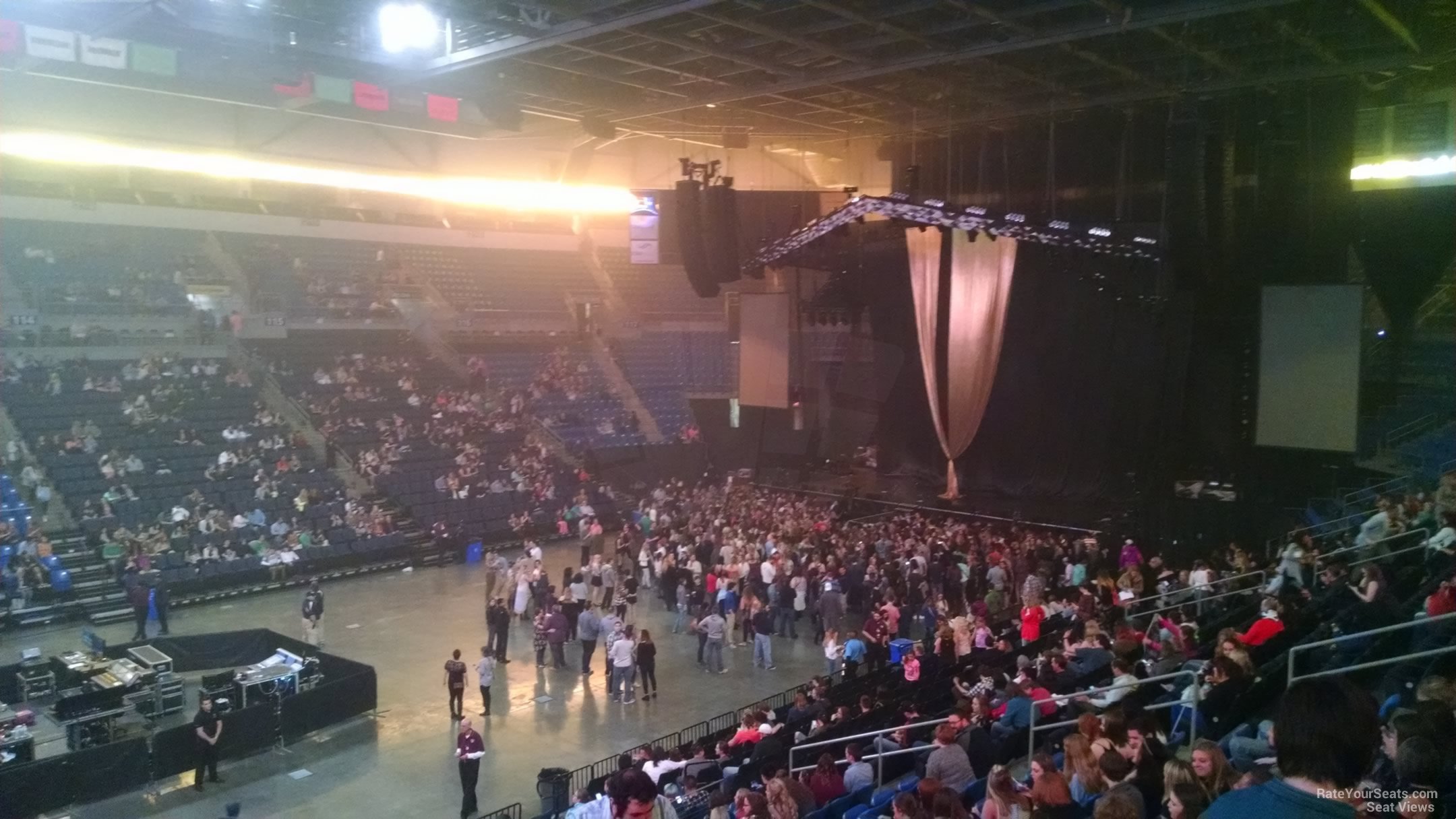 section 106, row u seat view  for concert - chaifetz arena
