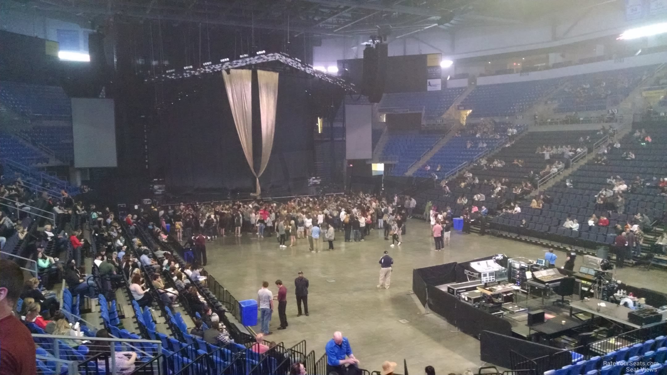 section 111, row n seat view  for concert - chaifetz arena