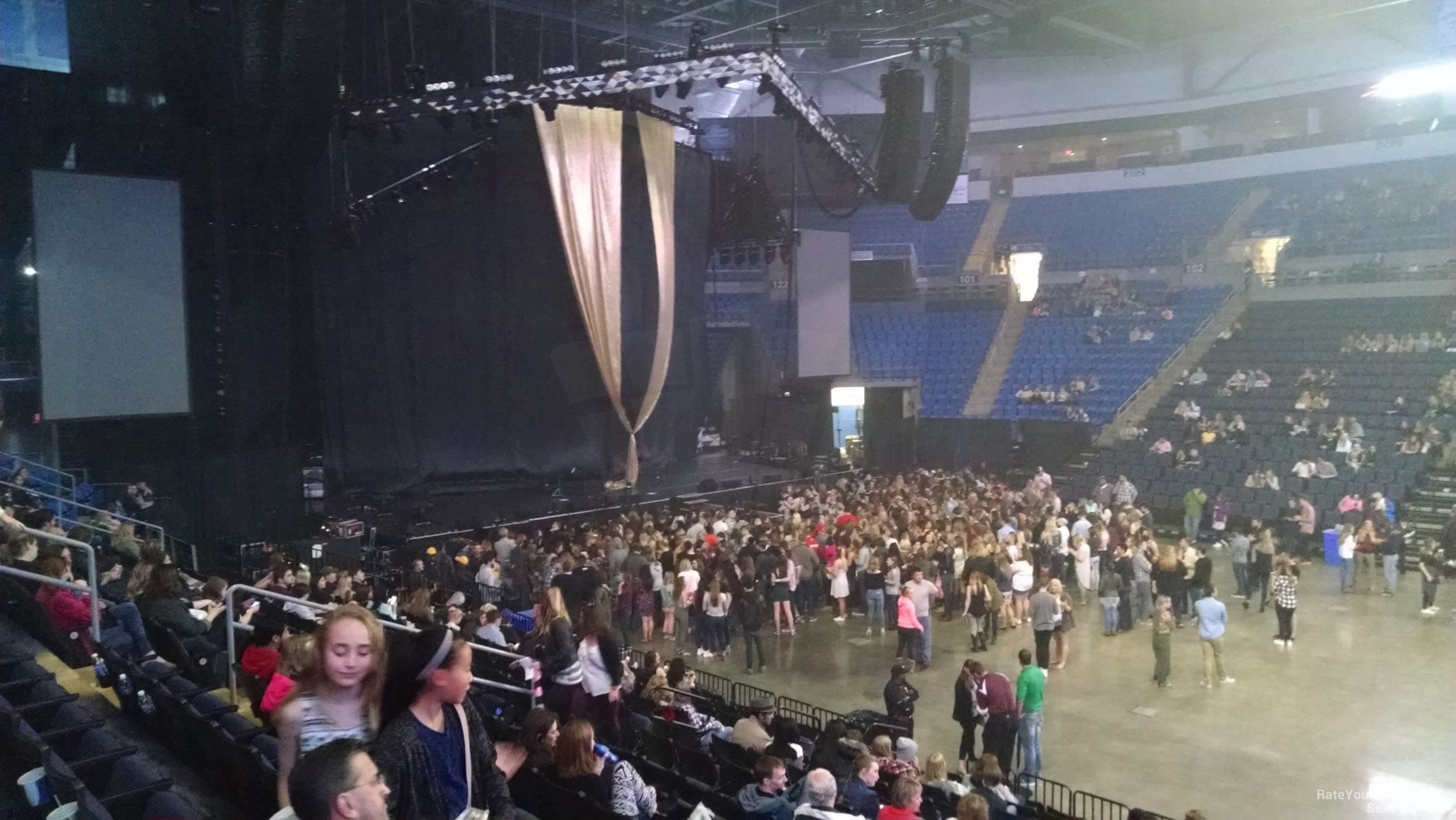 section 114, row p seat view  for concert - chaifetz arena
