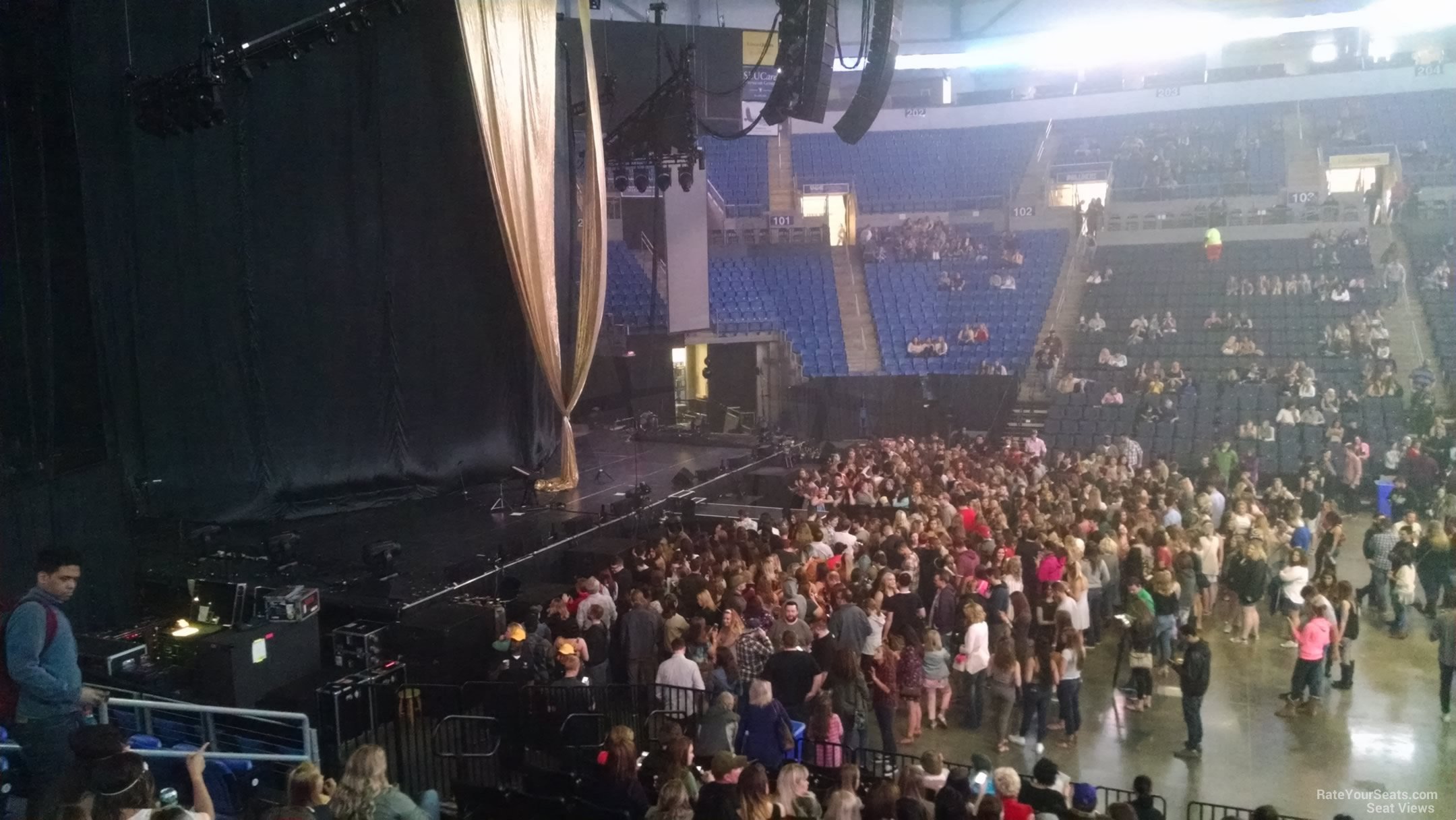 section 115, row n seat view  for concert - chaifetz arena