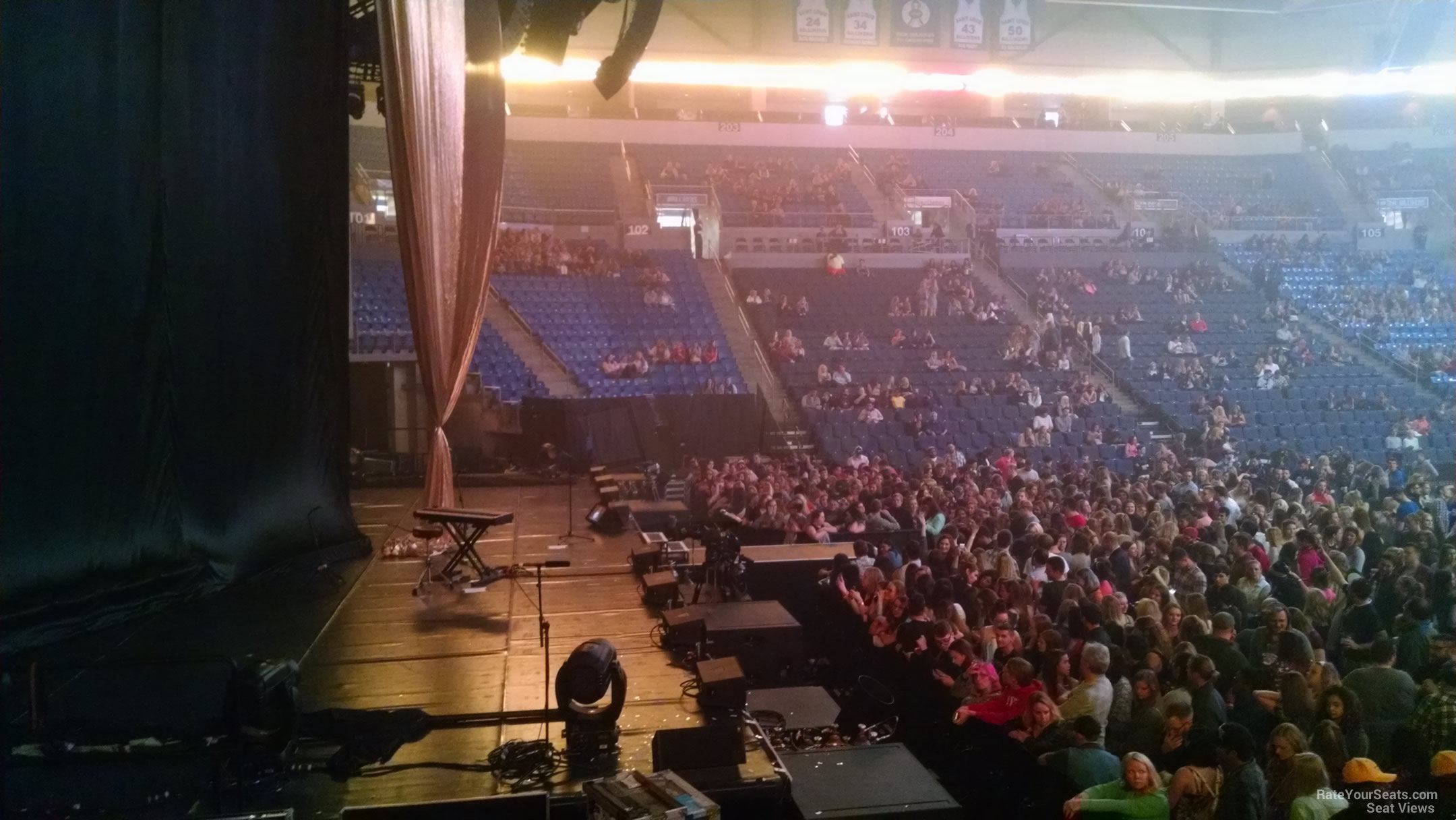 section 117, row j seat view  for concert - chaifetz arena