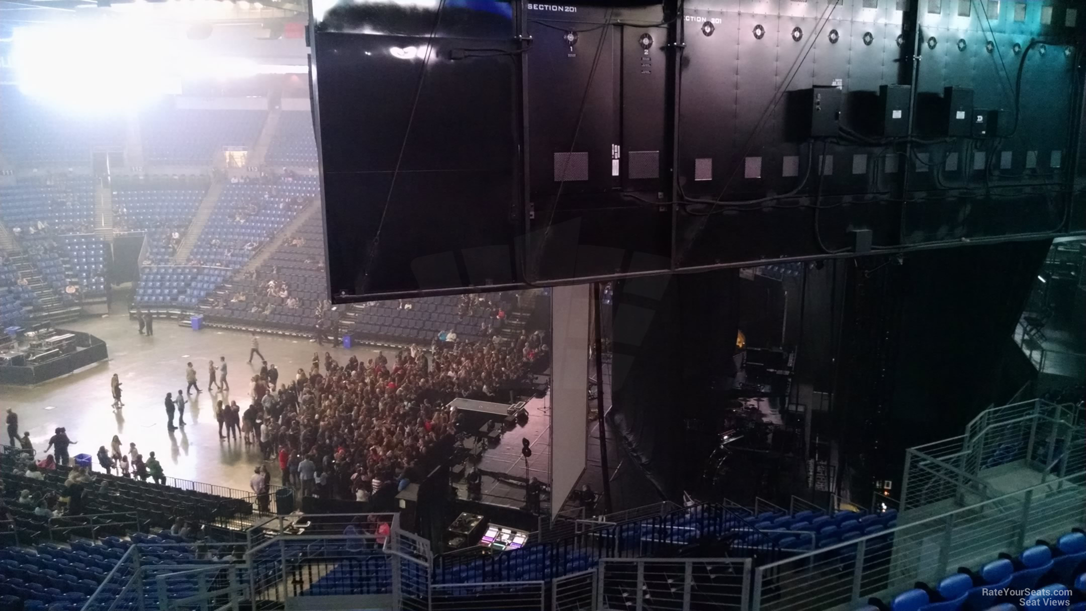 section 201, row j seat view  for concert - chaifetz arena