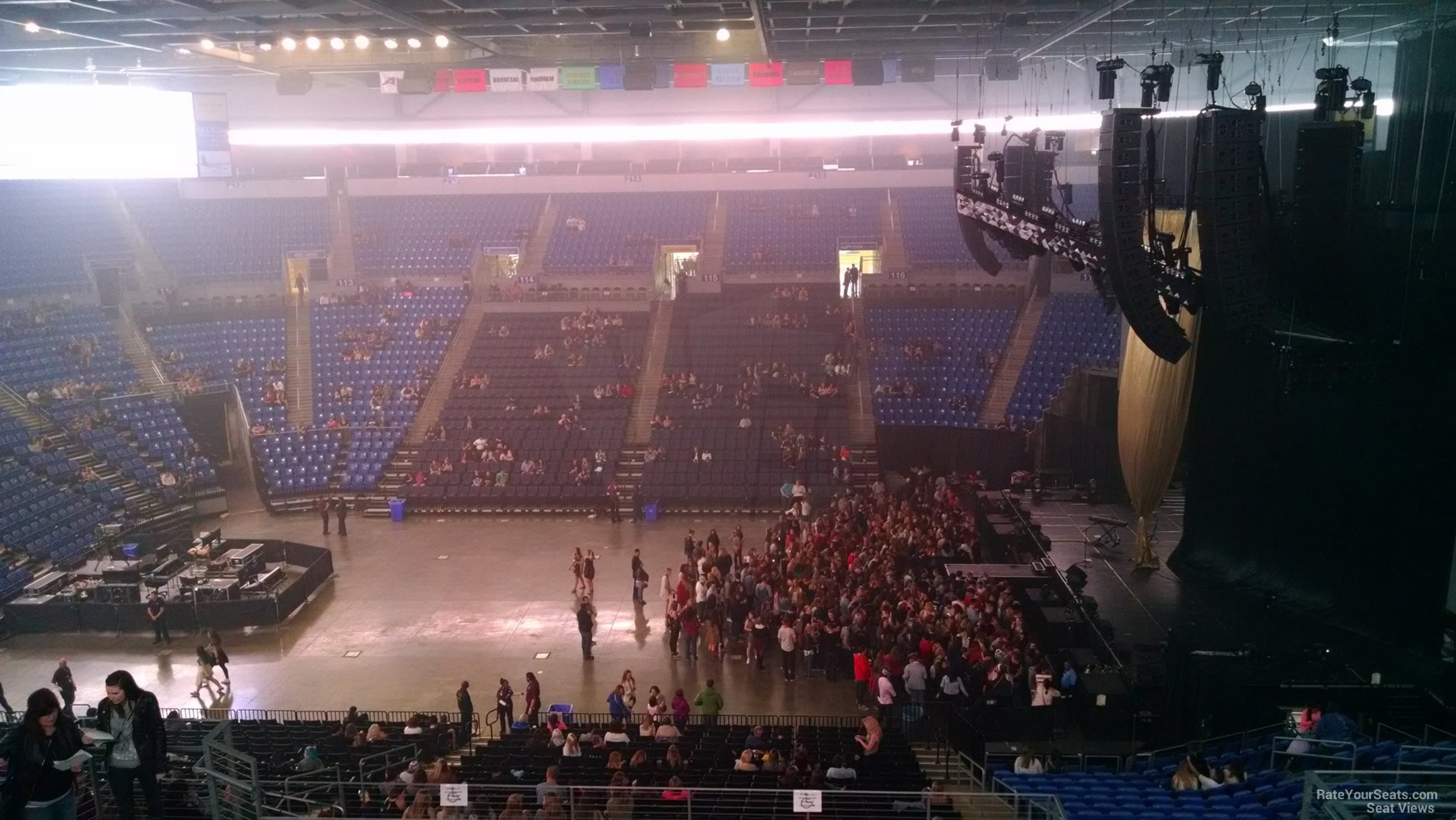 section 203, row j seat view  for concert - chaifetz arena