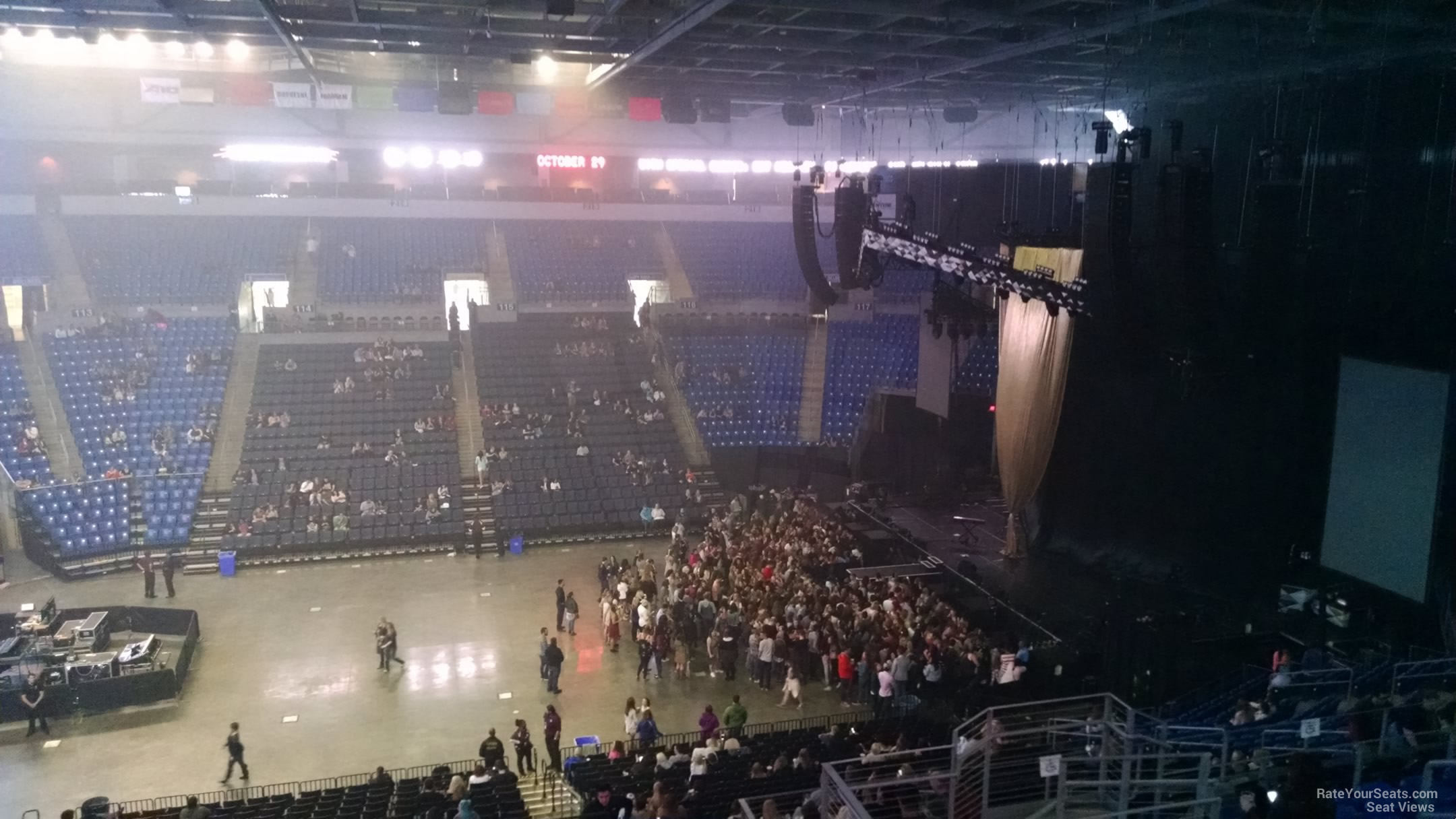 section 204, row j seat view  for concert - chaifetz arena