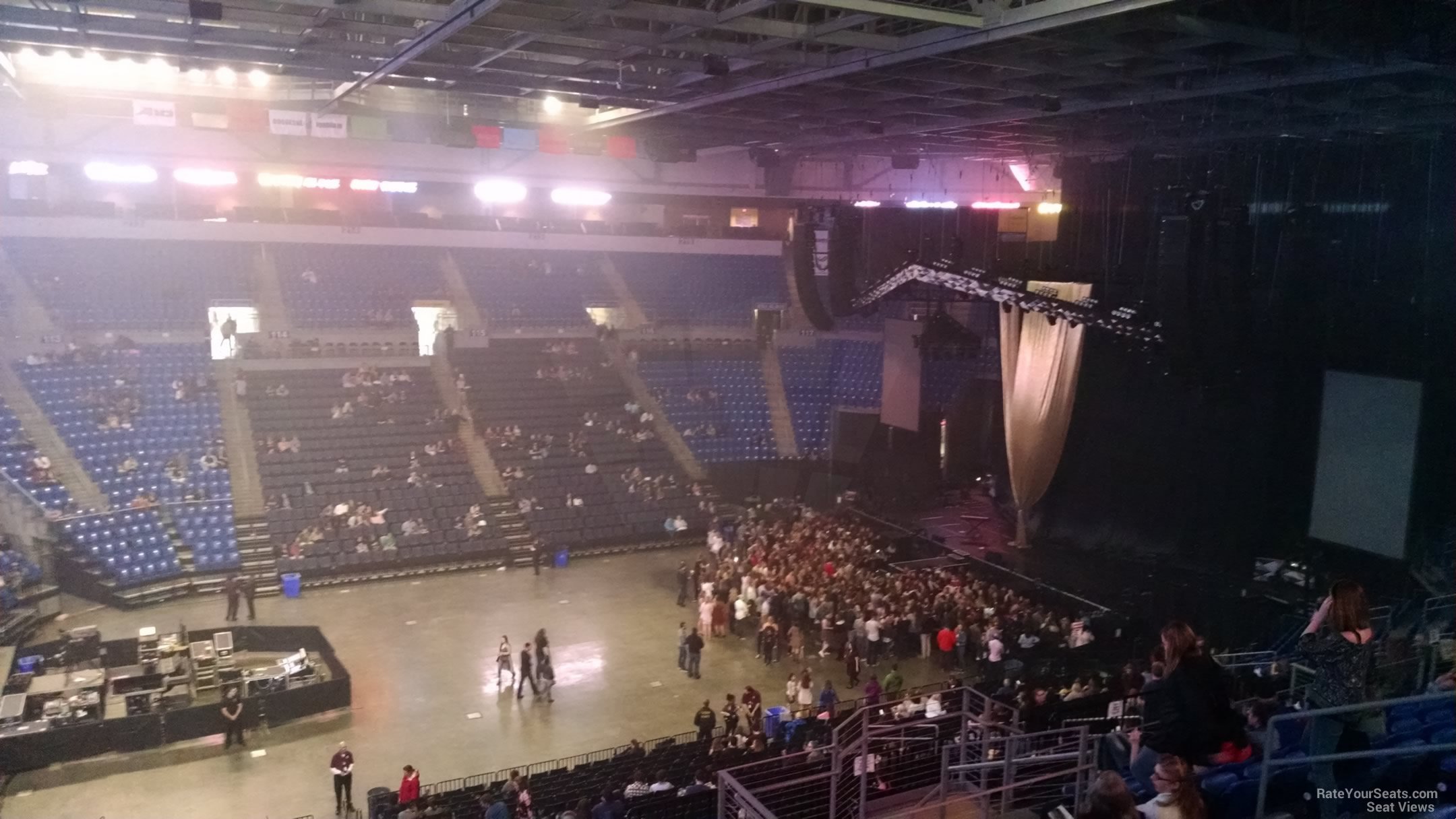 section 205, row j seat view  for concert - chaifetz arena