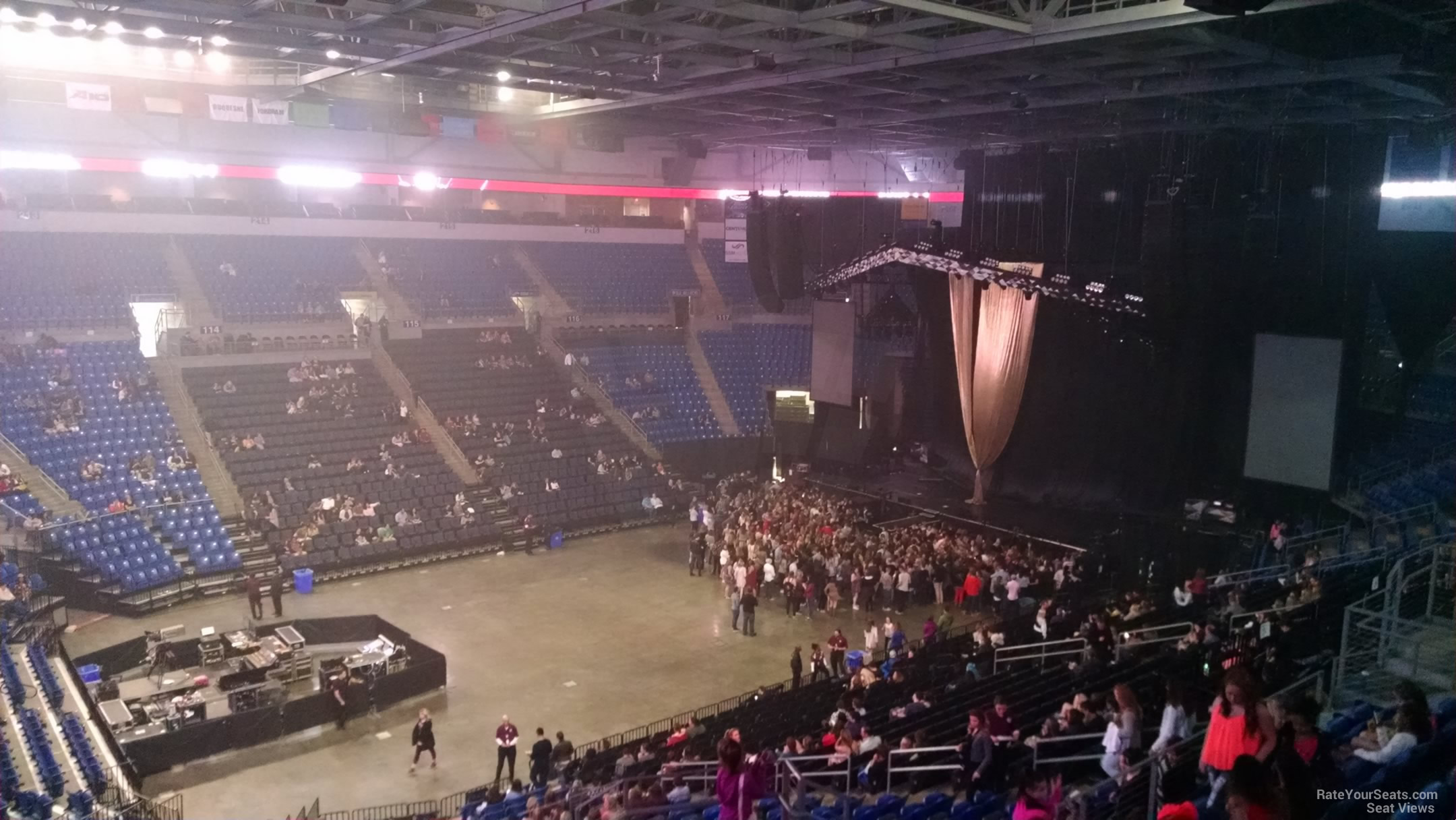 section 206, row j seat view  for concert - chaifetz arena