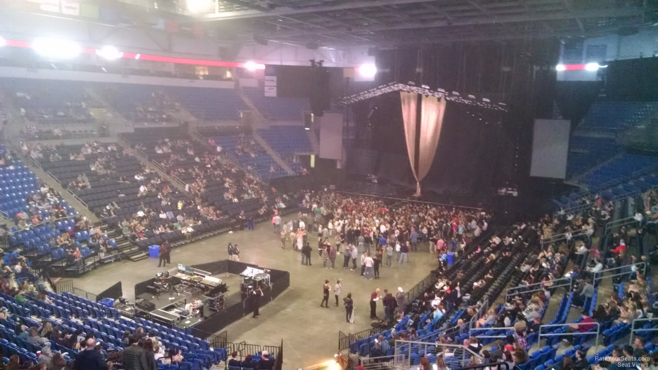section 207, row d seat view  for concert - chaifetz arena