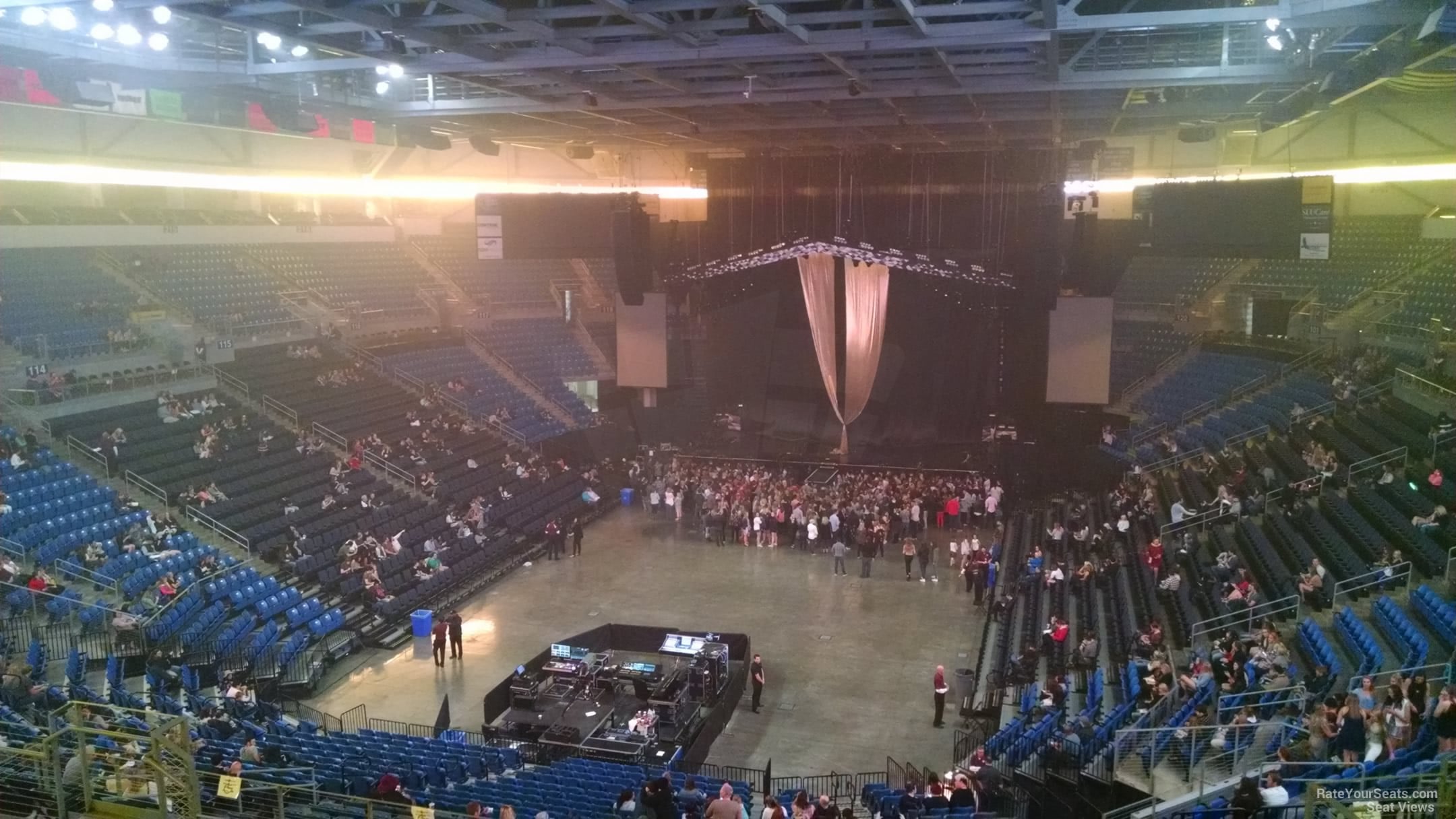 section 208, row j seat view  for concert - chaifetz arena