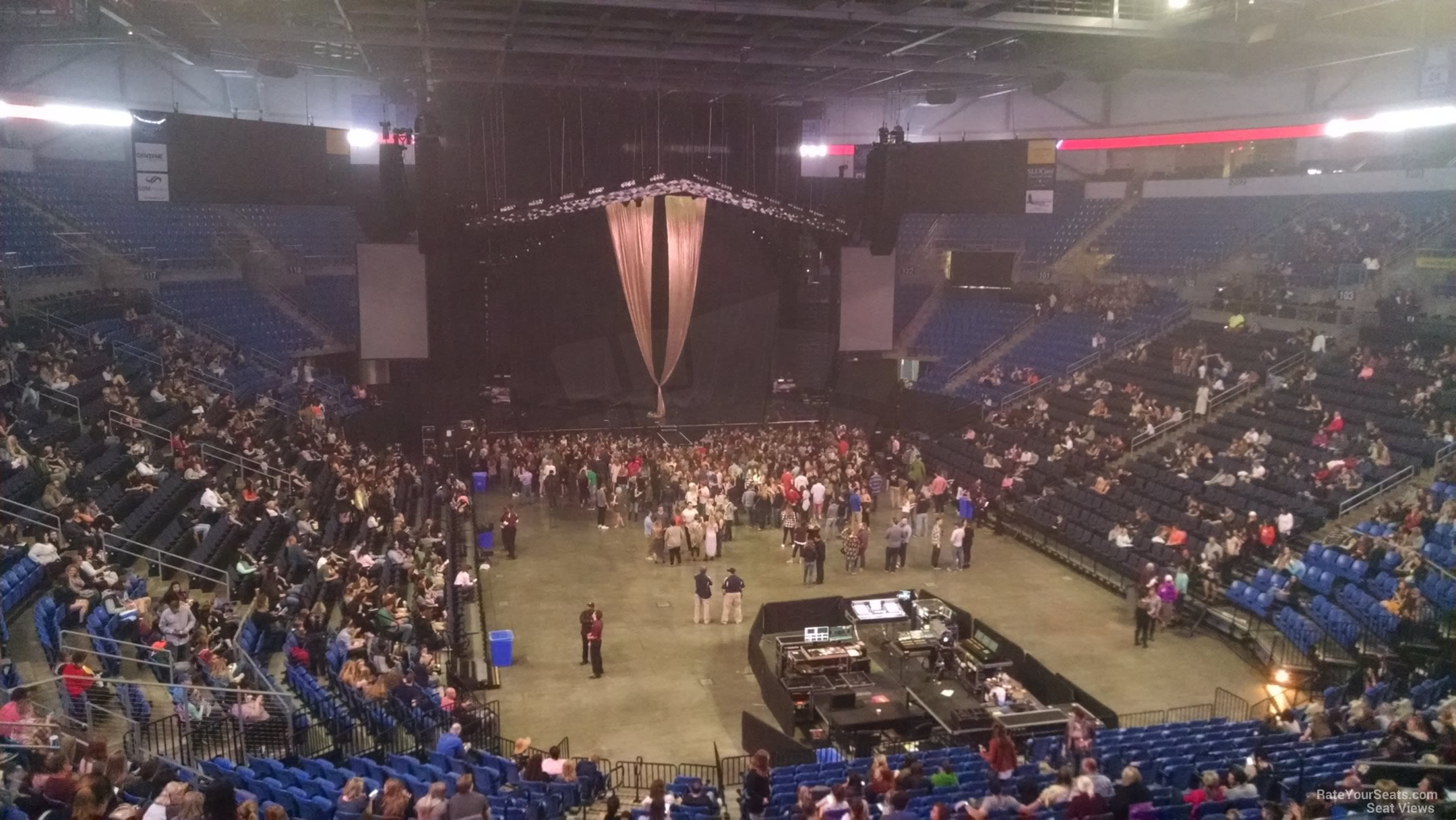 section 210, row d seat view  for concert - chaifetz arena
