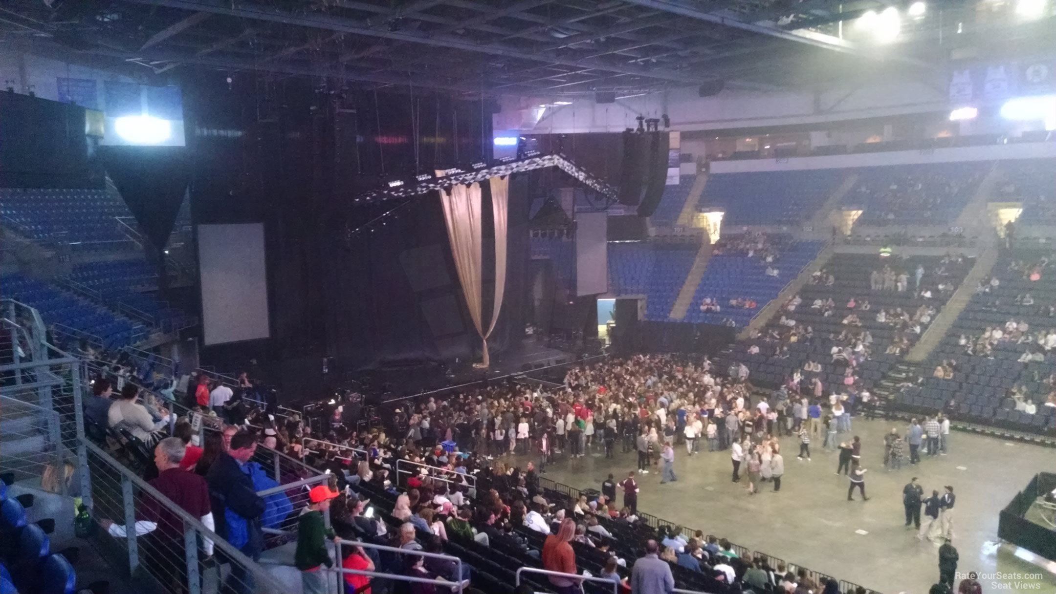 section 213, row d seat view  for concert - chaifetz arena
