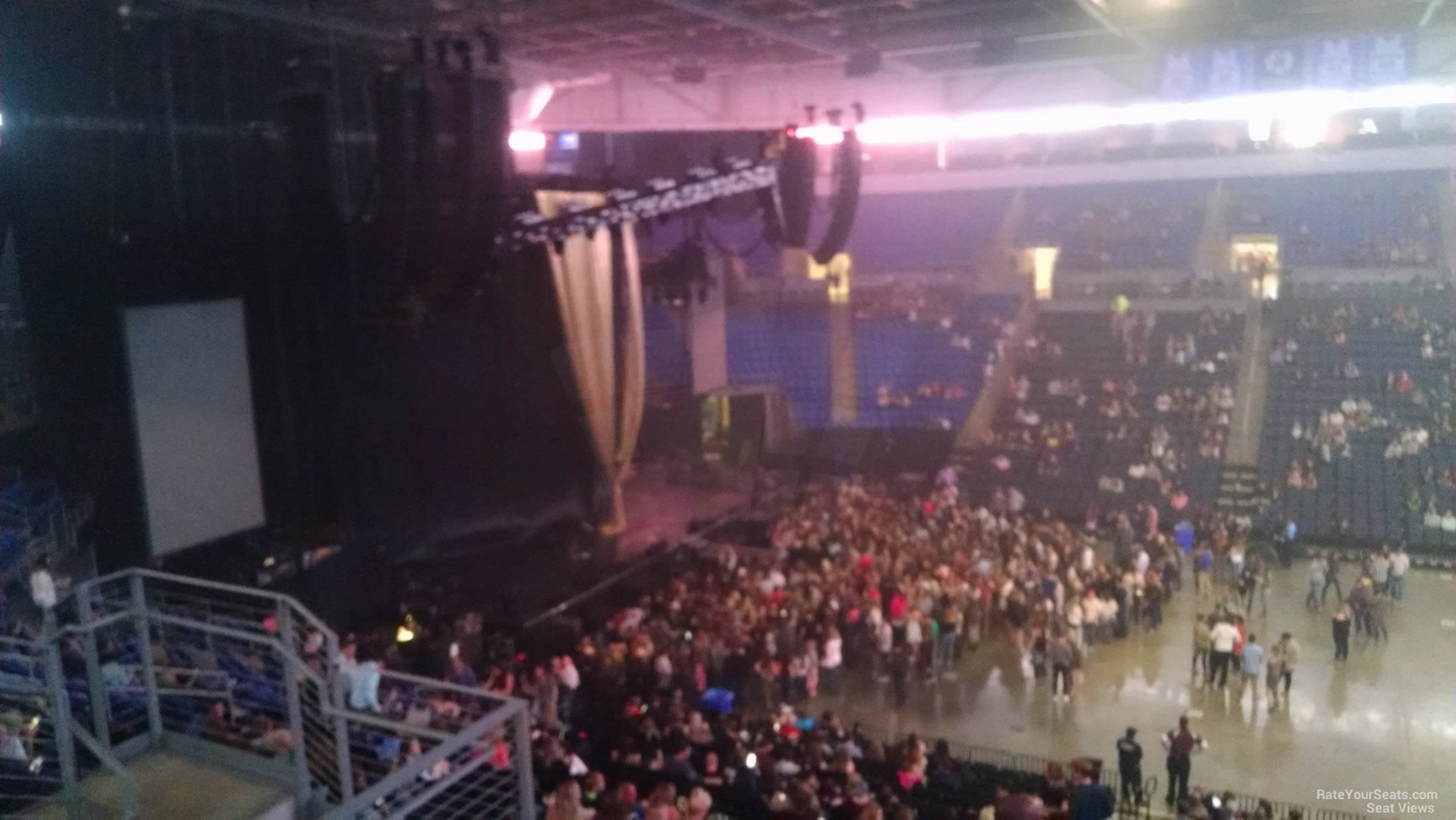 section 214, row d seat view  for concert - chaifetz arena