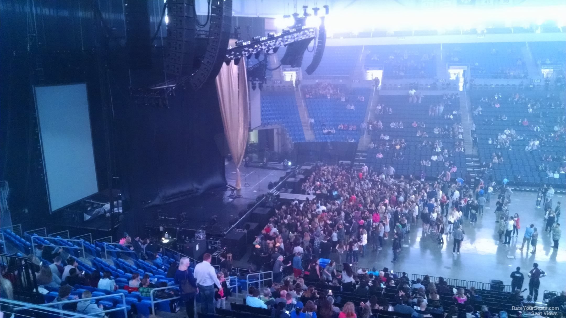 section 215, row d seat view  for concert - chaifetz arena