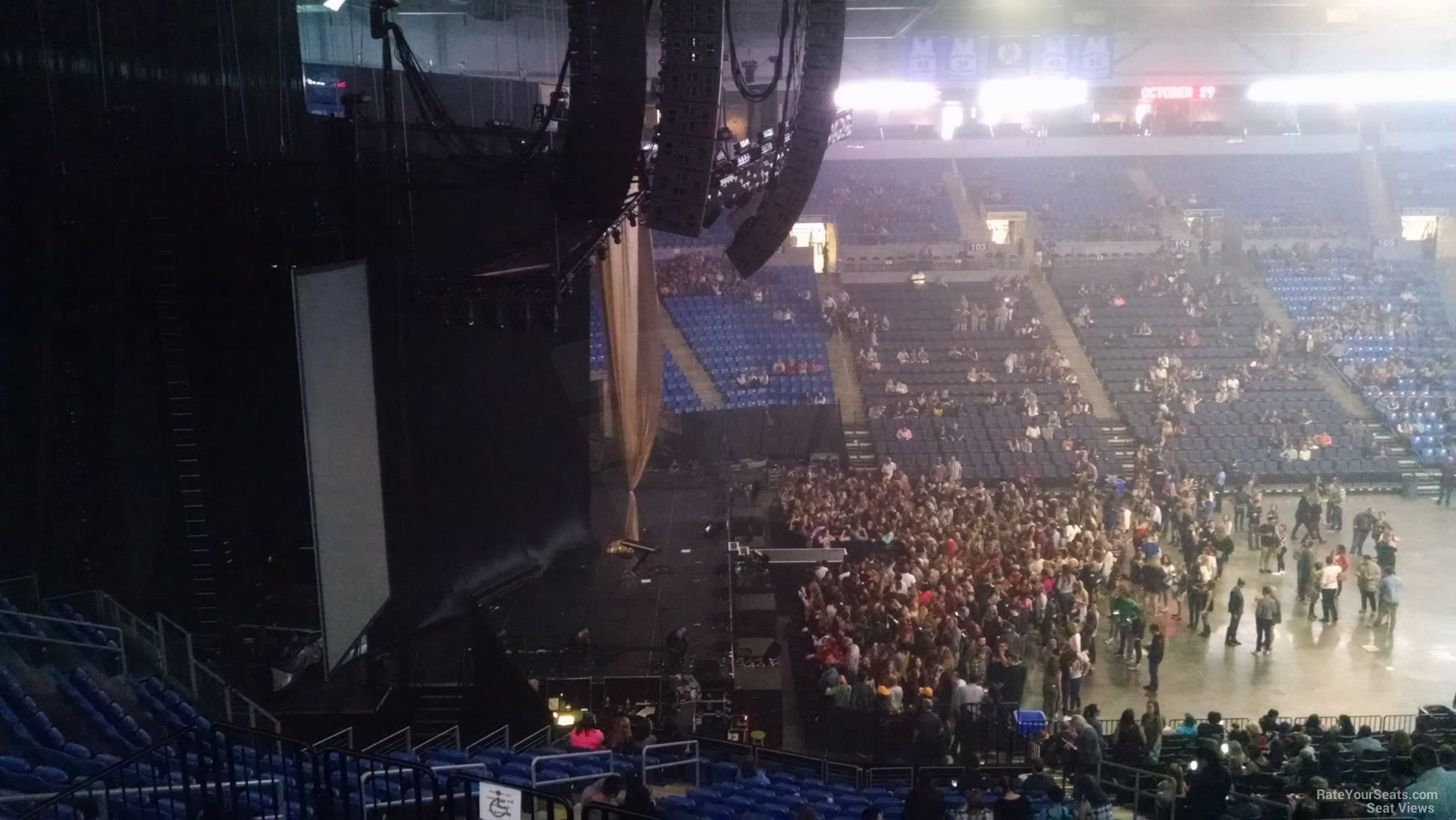 section 216, row d seat view  for concert - chaifetz arena