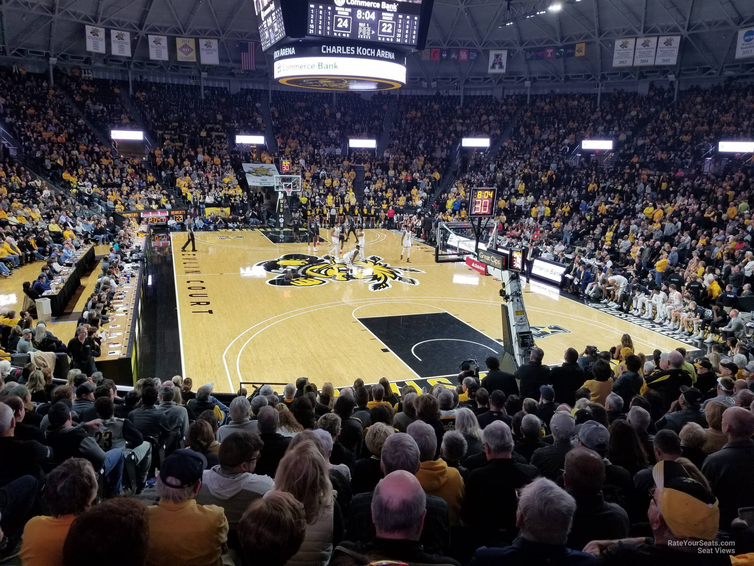 section 101, row 21 seat view  - charles koch arena