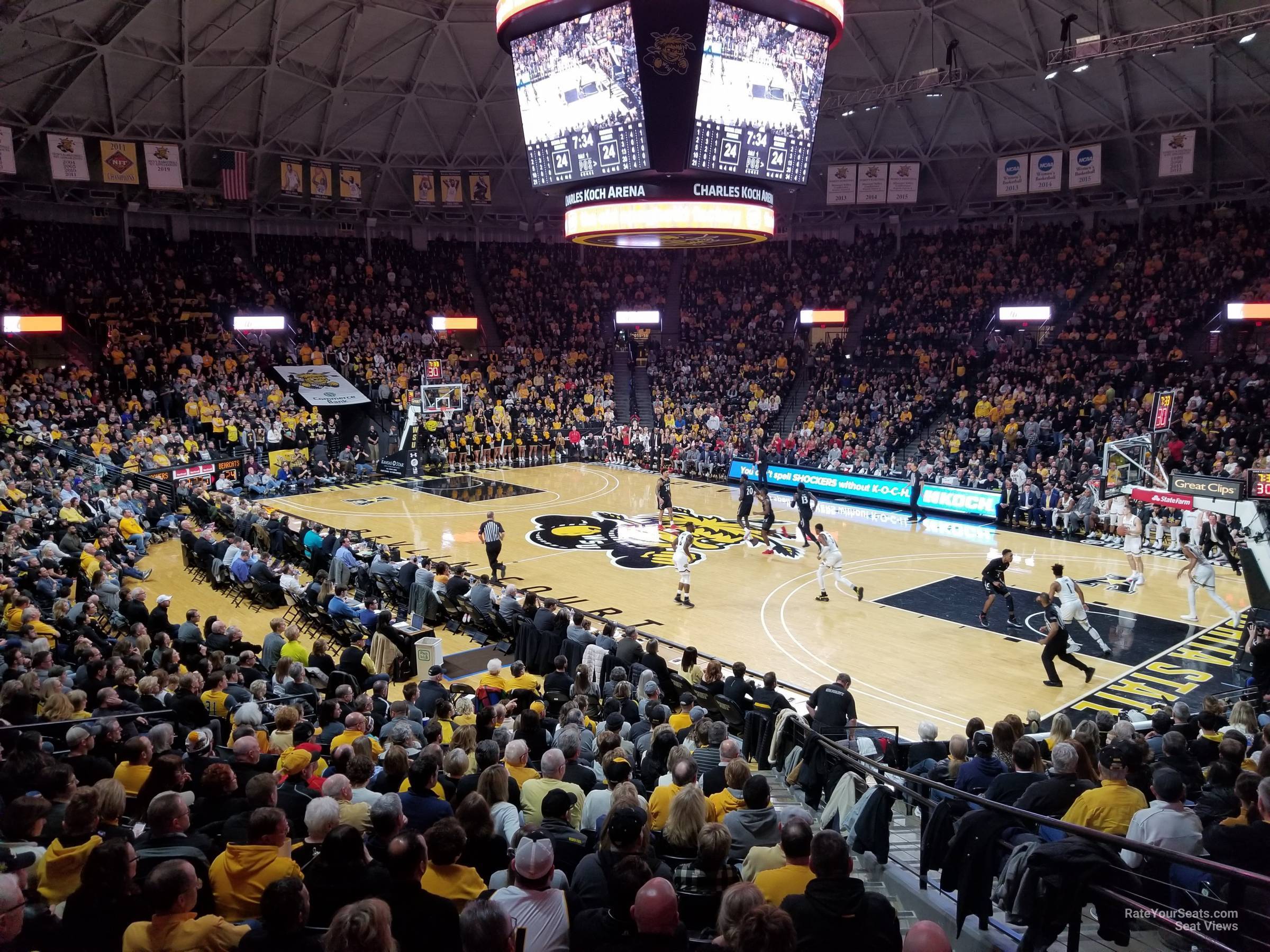 section 103, row 21 seat view  - charles koch arena