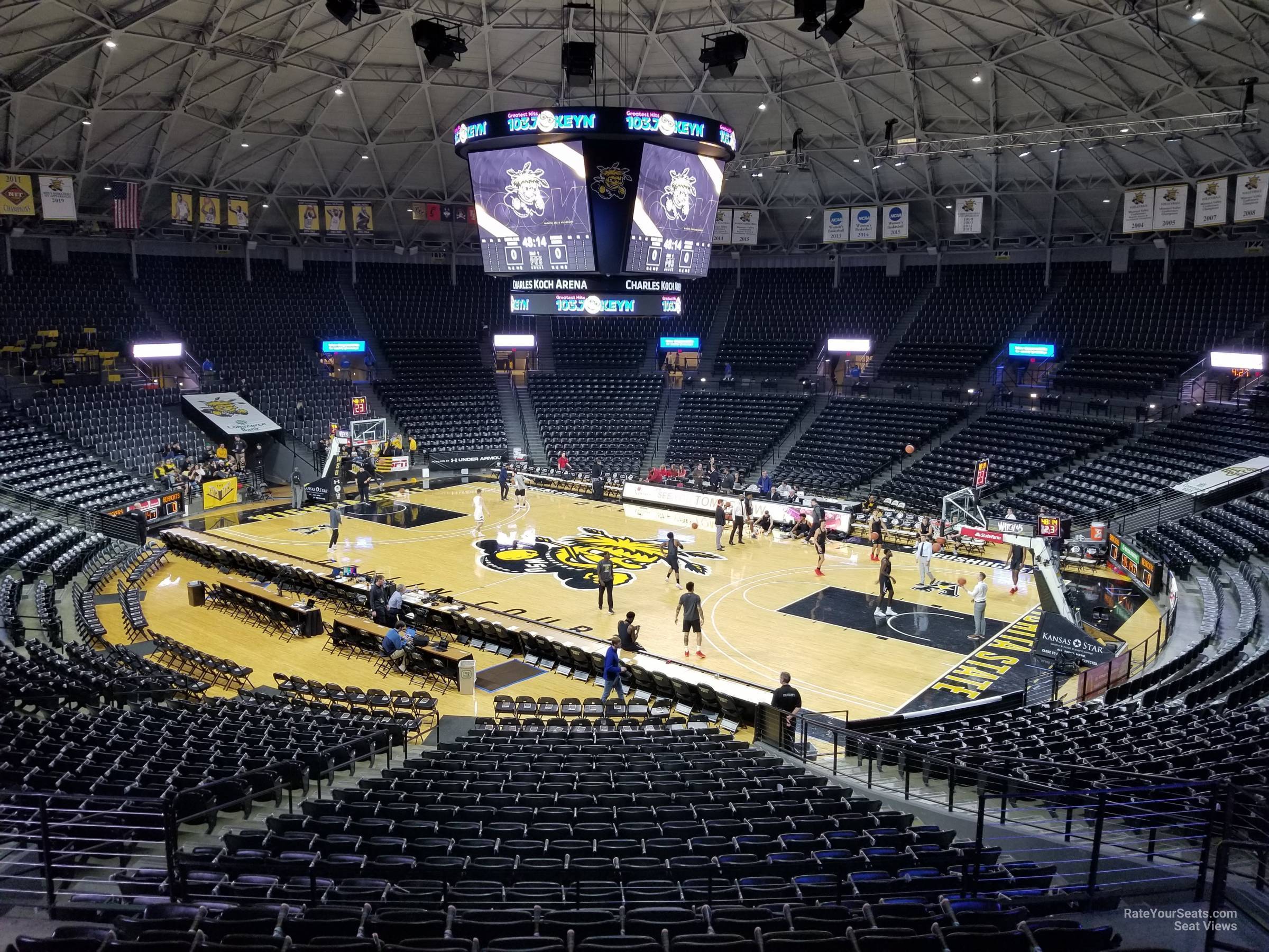 section 104, row 25 seat view  - charles koch arena