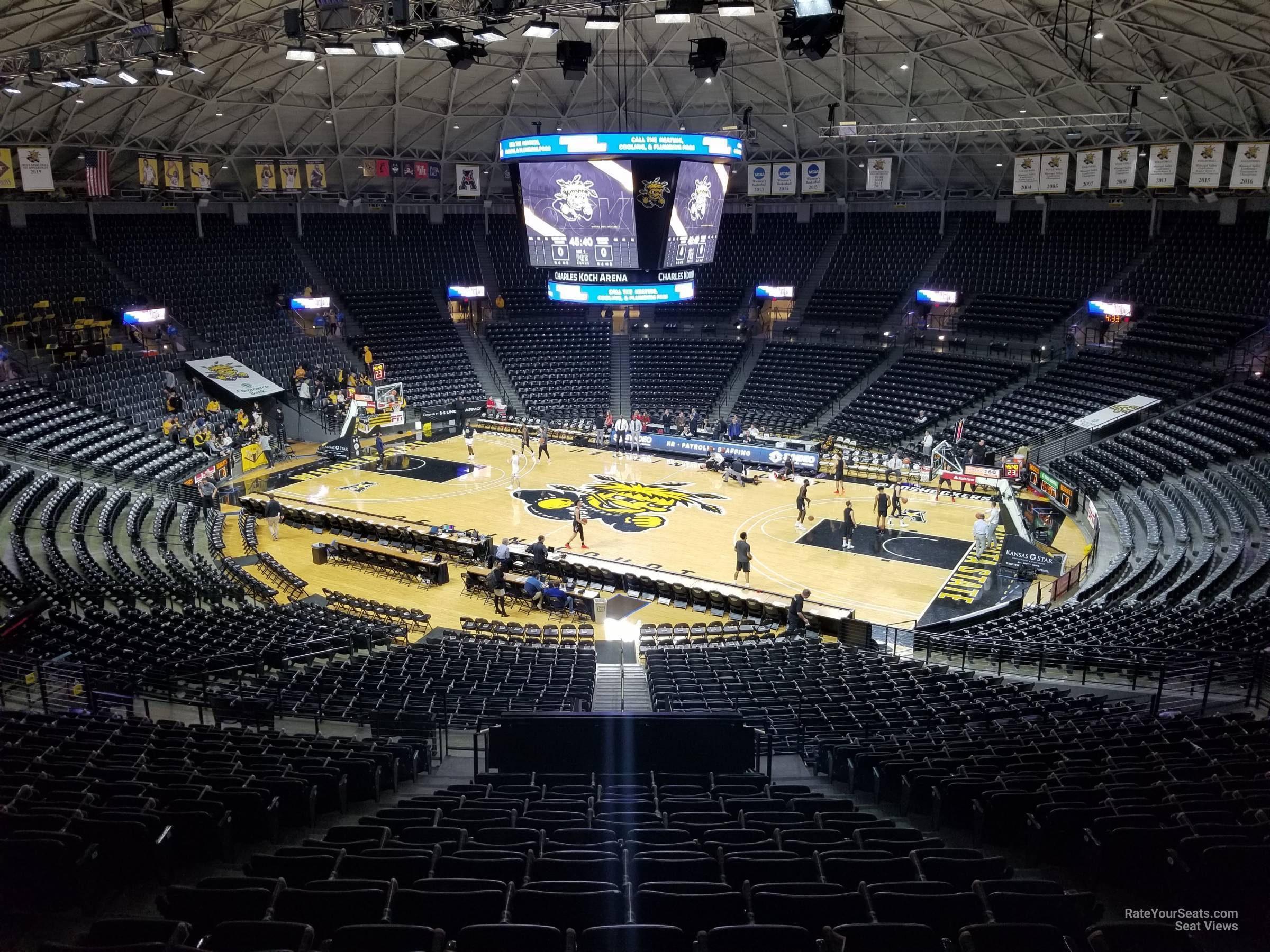 section 105, row 34 seat view  - charles koch arena
