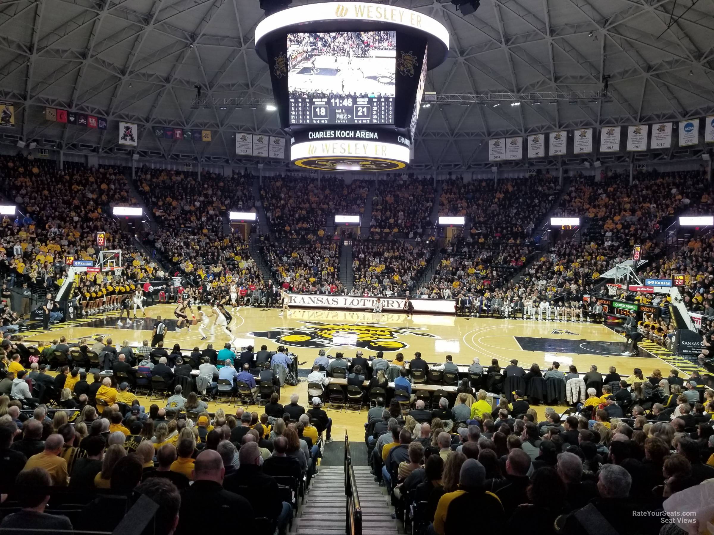 section 106, row 14 seat view  - charles koch arena