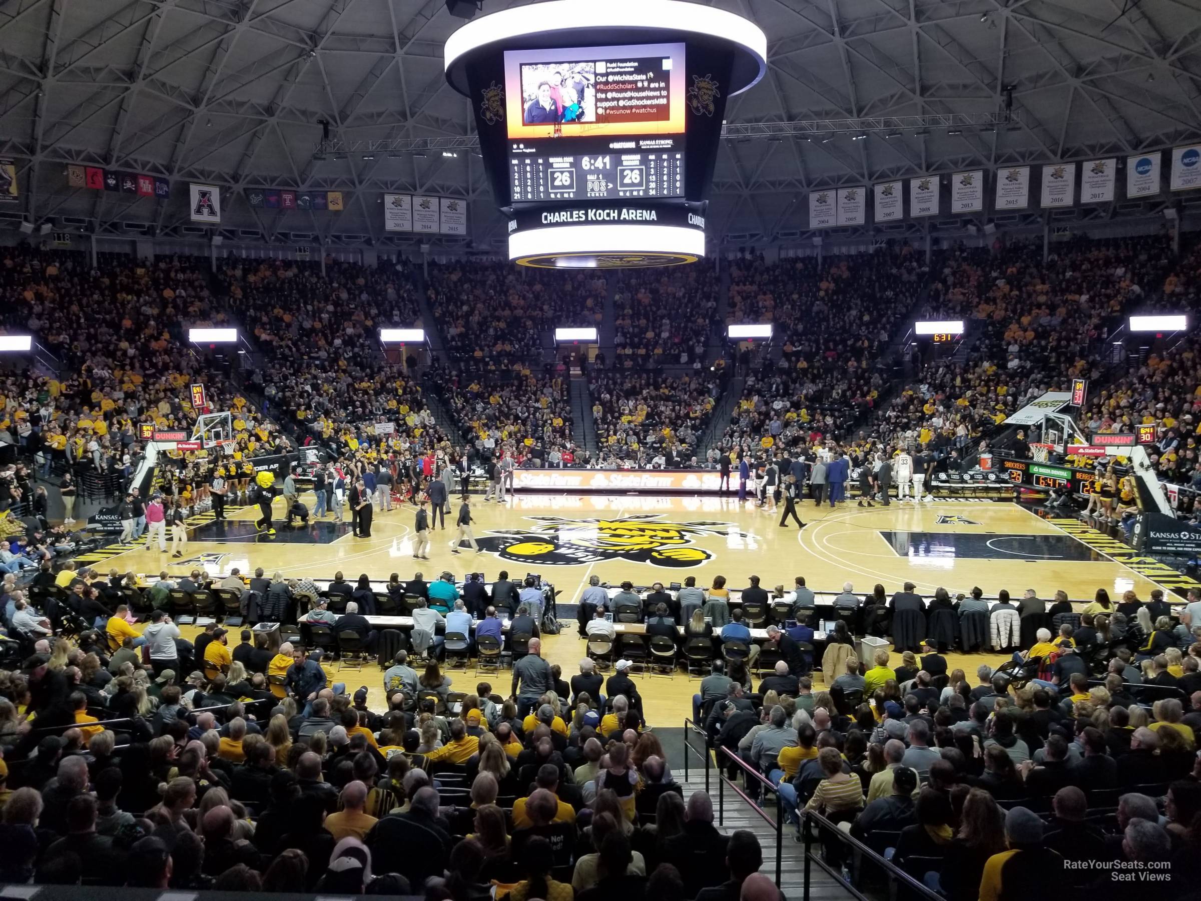 section 107, row 21 seat view  - charles koch arena