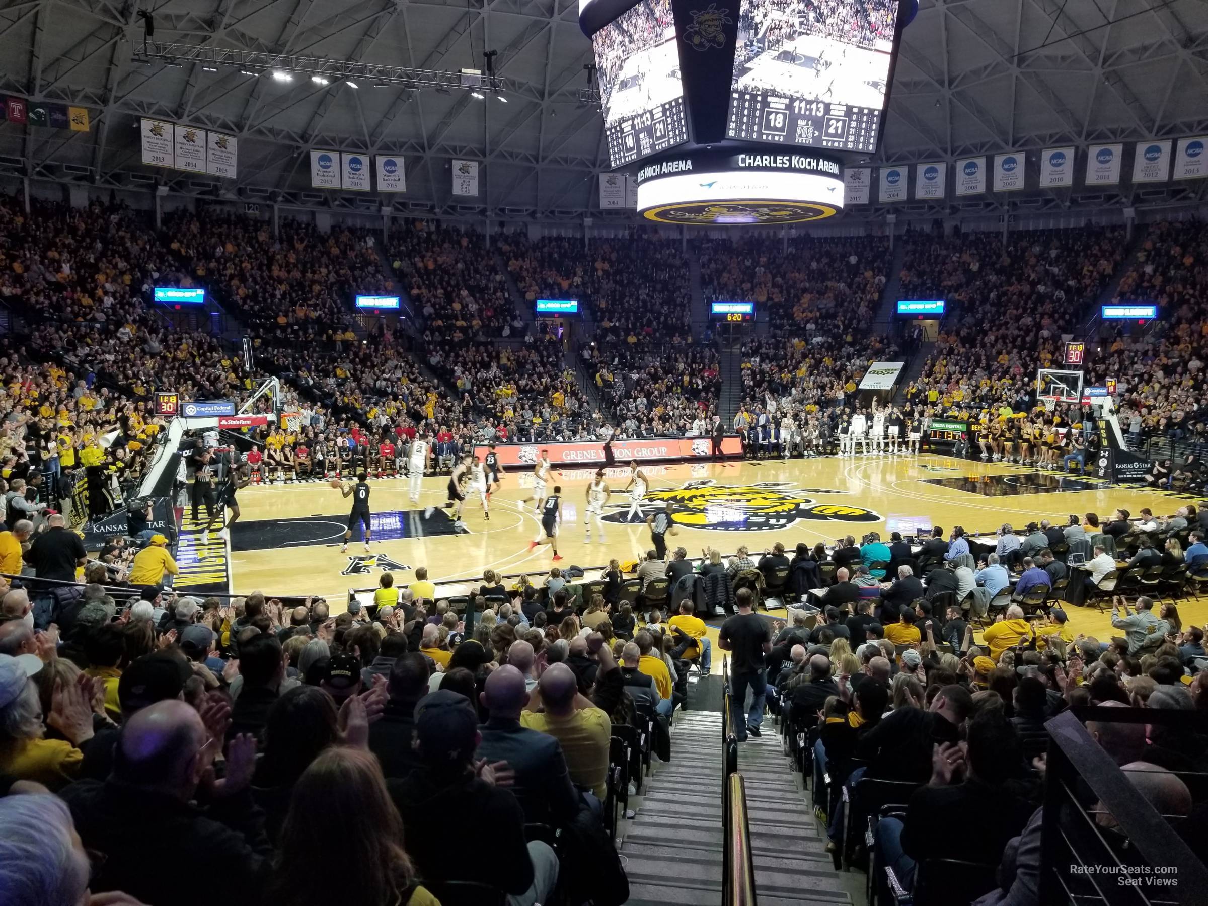 section 110, row 14 seat view  - charles koch arena