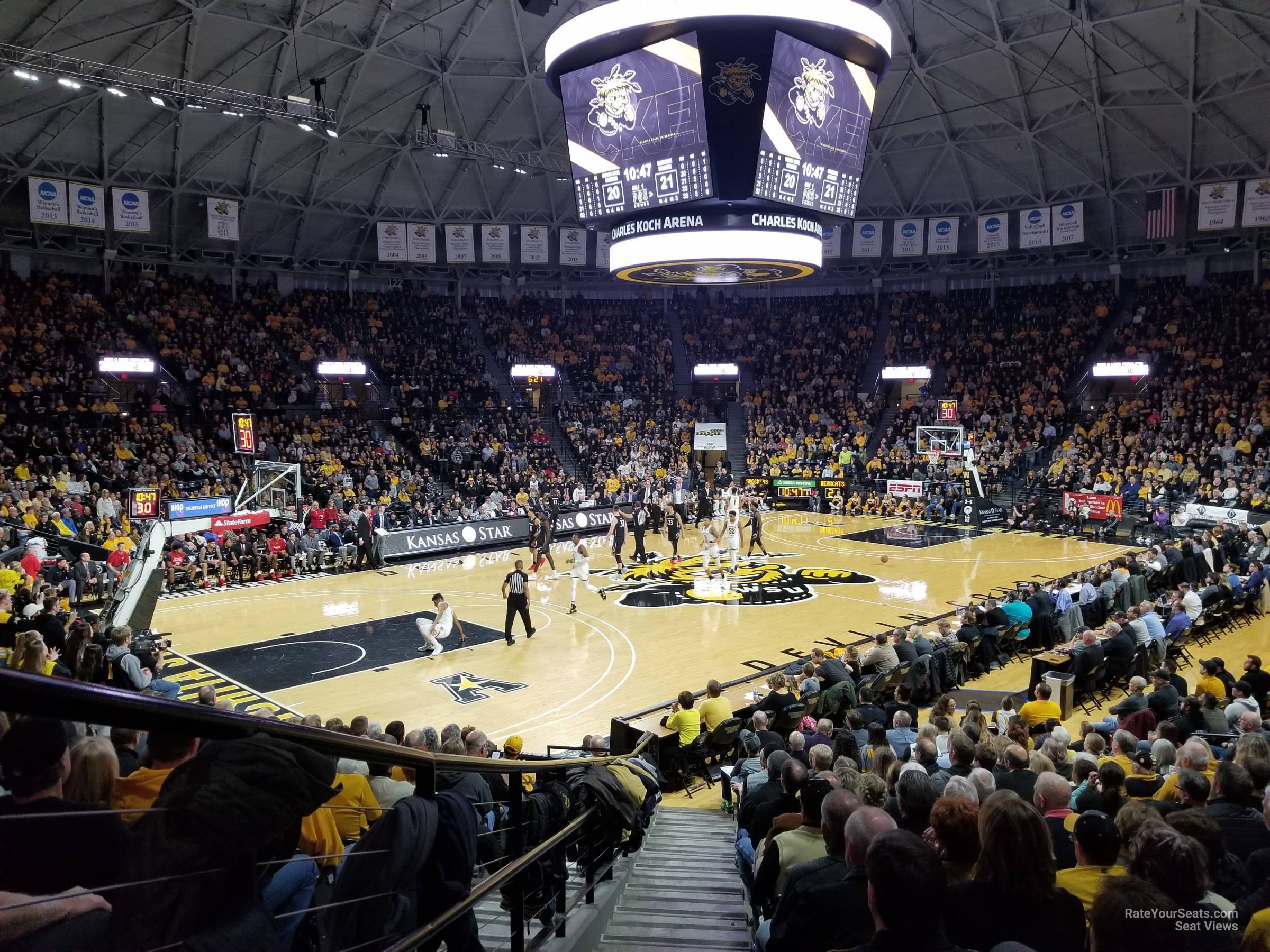 section 112, row 16 seat view  - charles koch arena